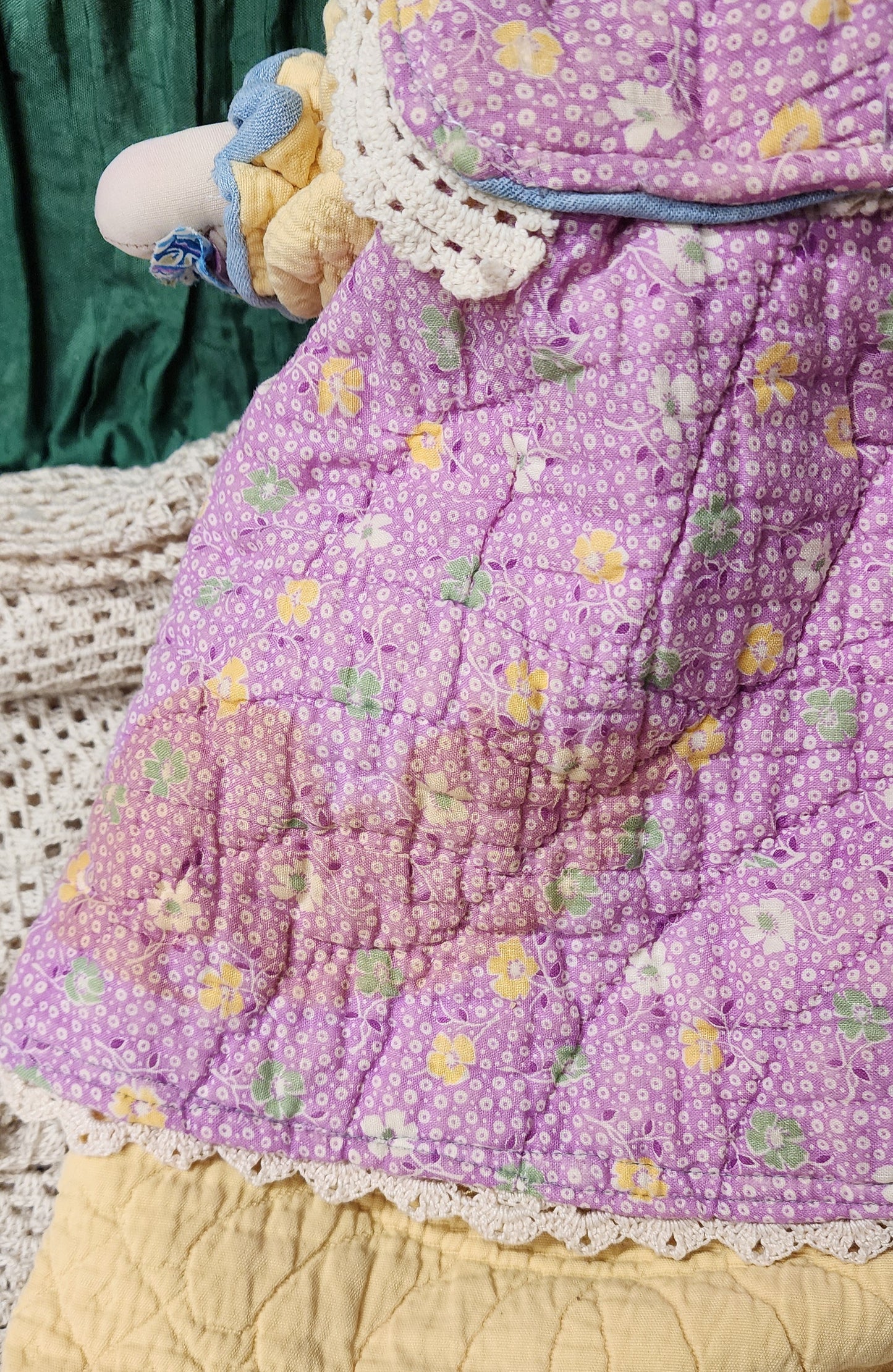 Grandma's Vintage Quilt/Linen Doll