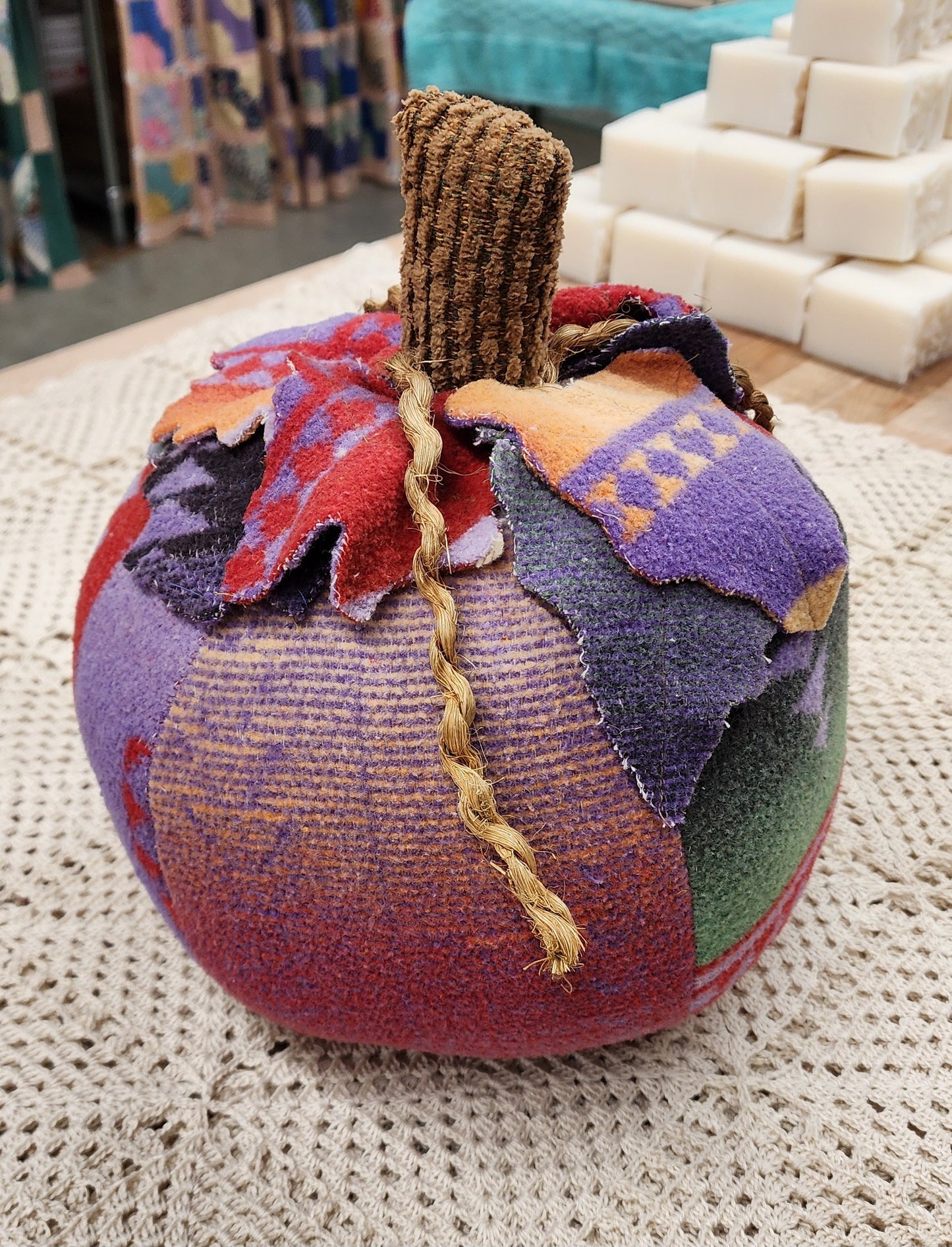 Grandma's Vintage Linen Pumpkin