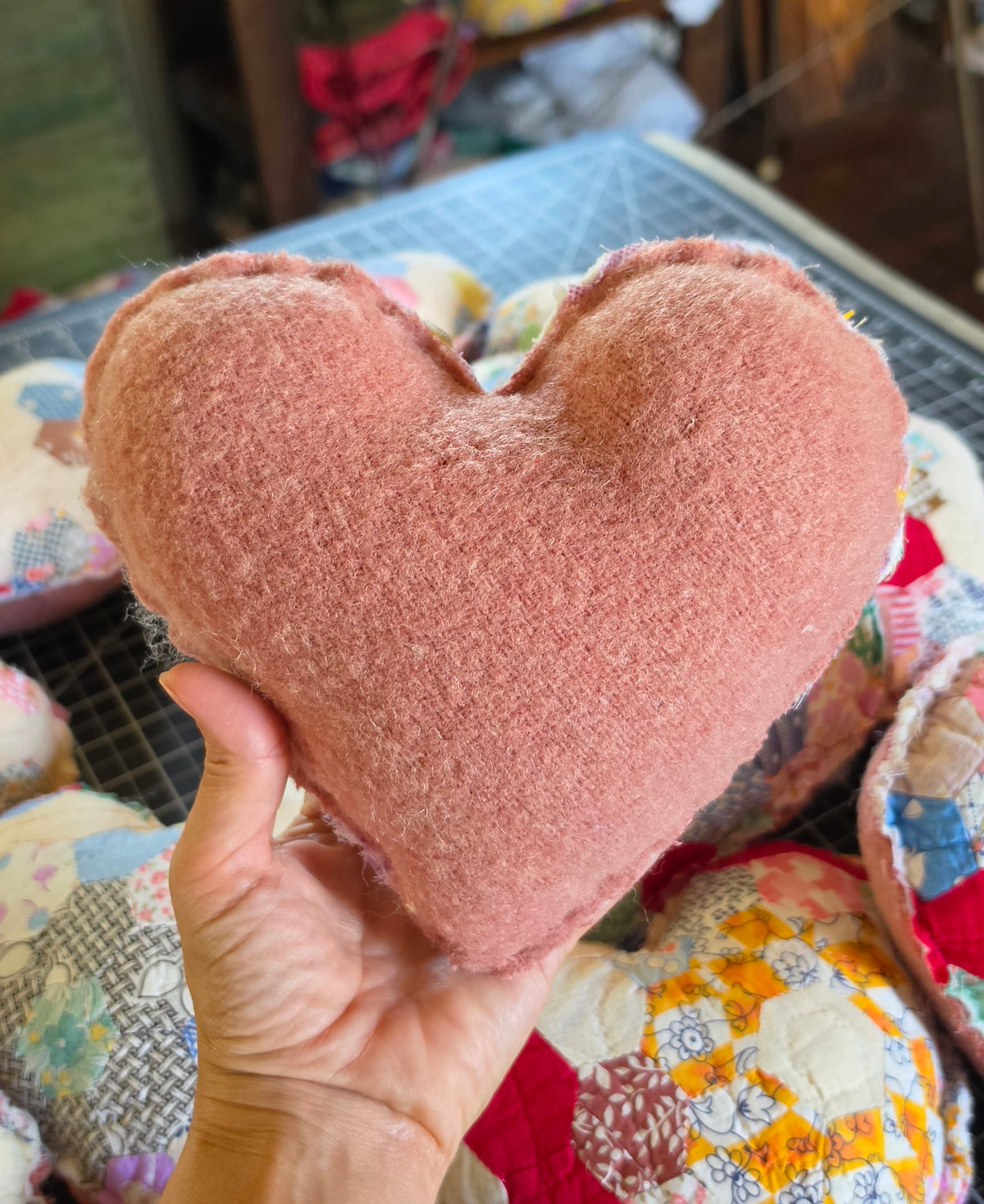 Naomi's Vintage Quilt Heart