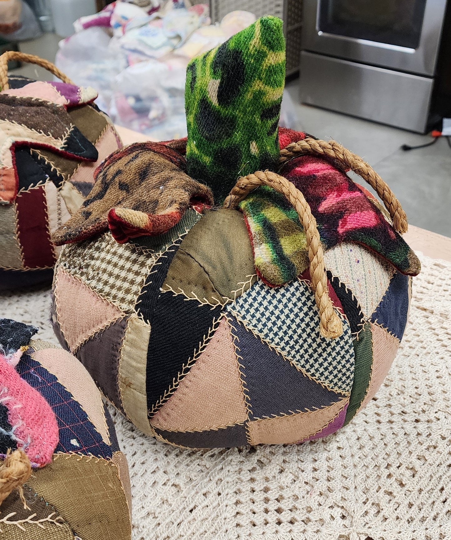 Grandma's Vintage Quilt Pumpkin - Lot B