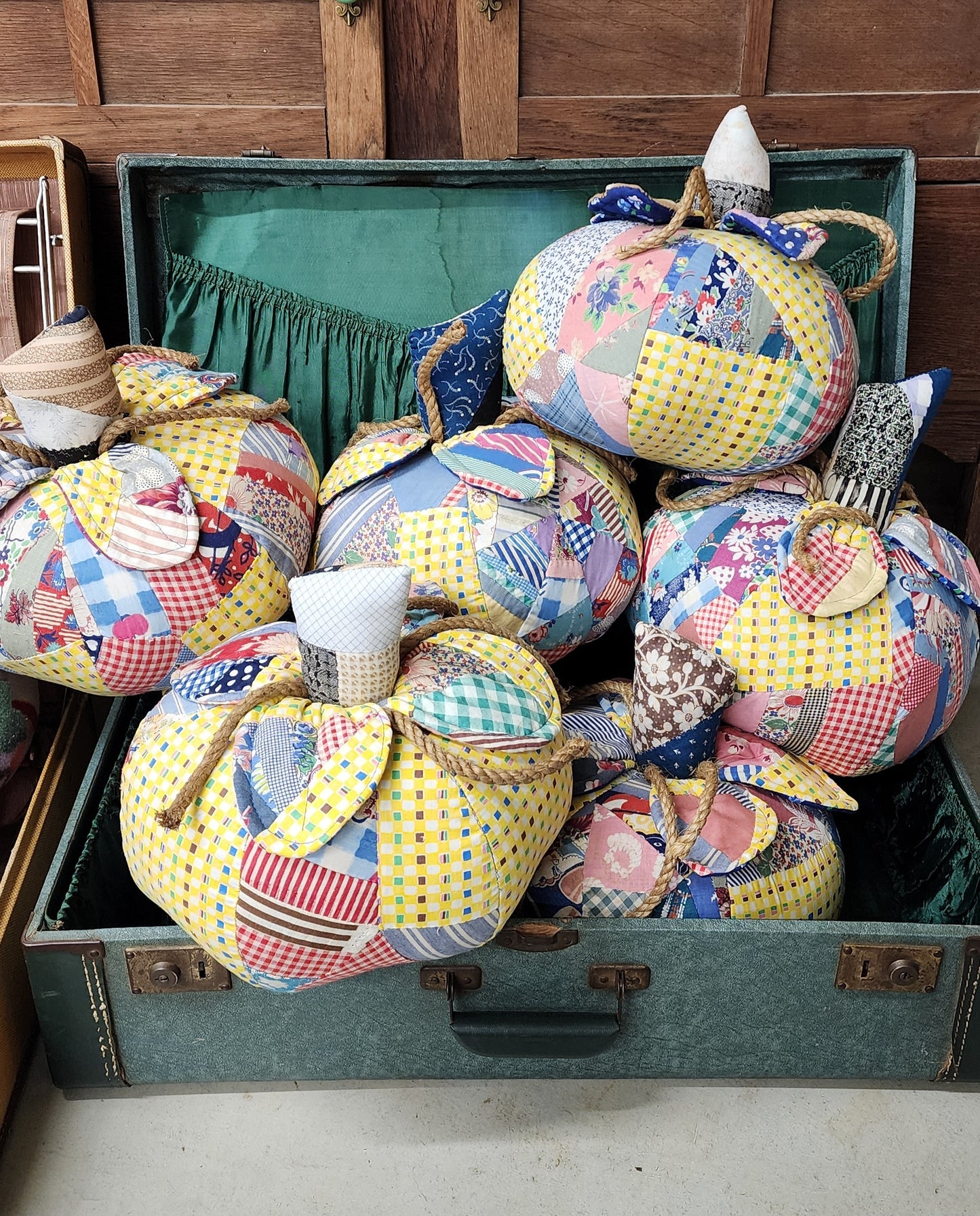 Grandma's Vintage Quilt Pumpkin - Lot A