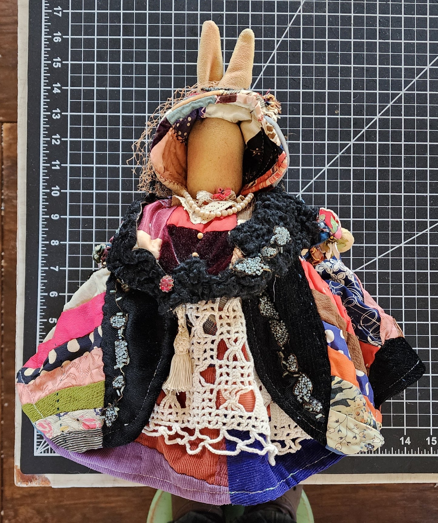 Grandma's Vintage Quilt/Linen Bunny