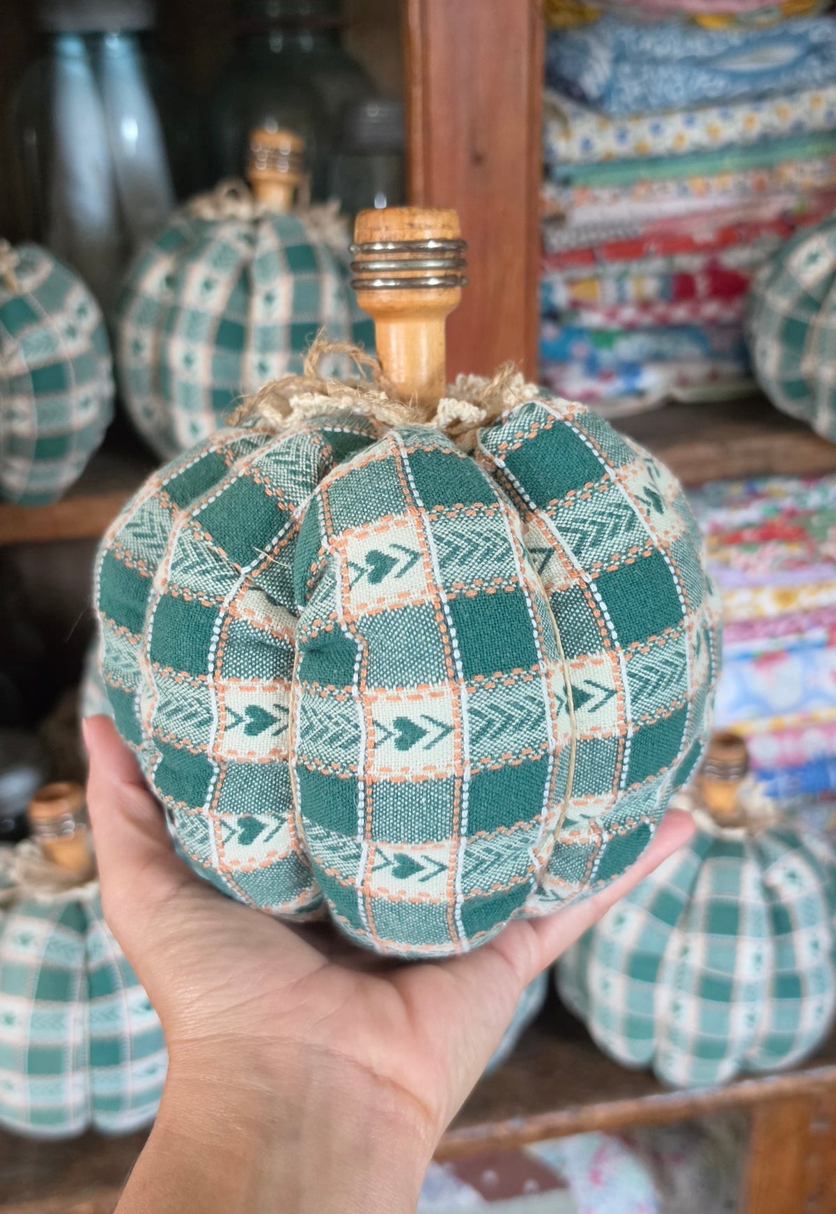 Vintage Linen Pumpkin