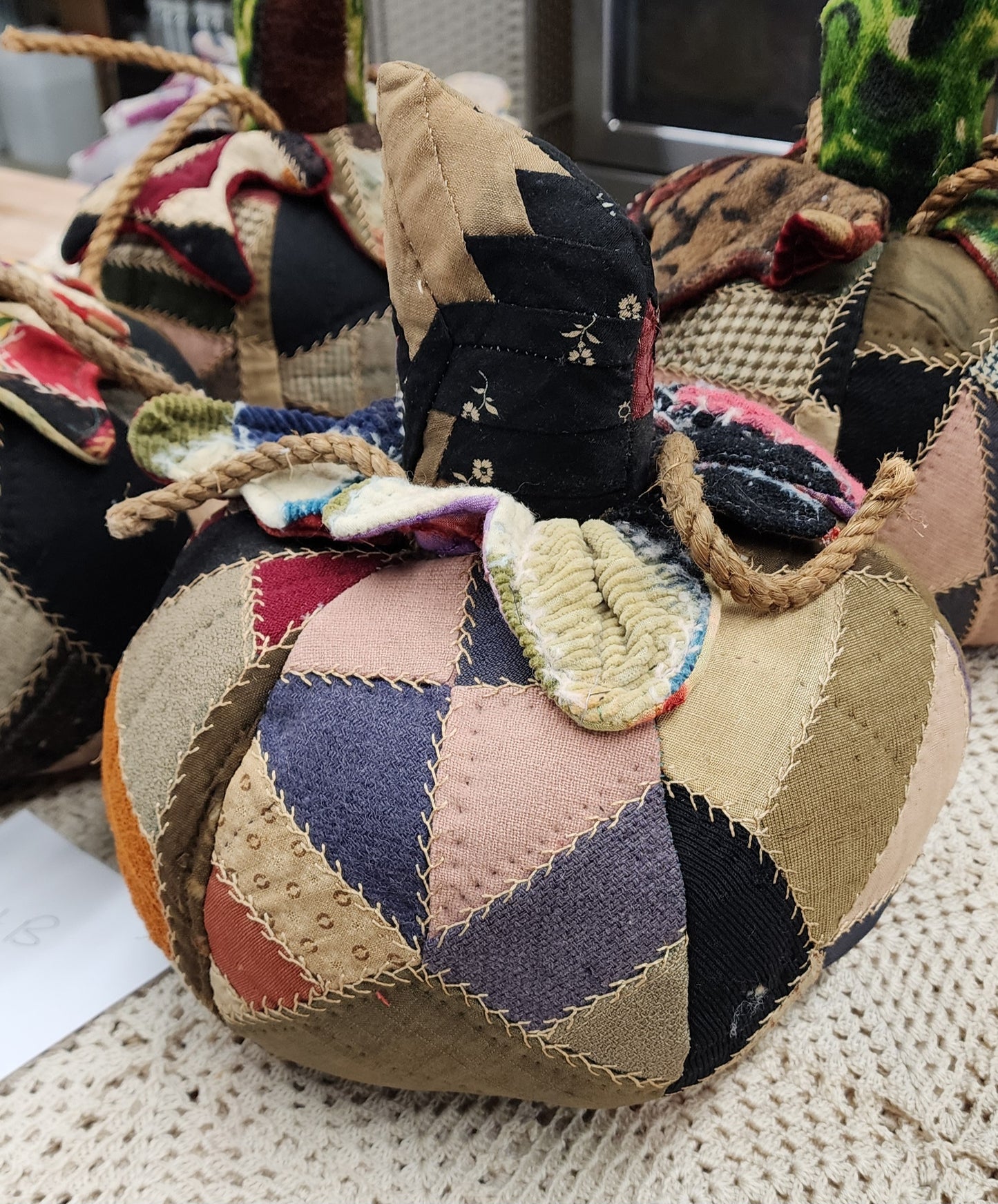 Grandma's Vintage Quilt Pumpkin - Lot B