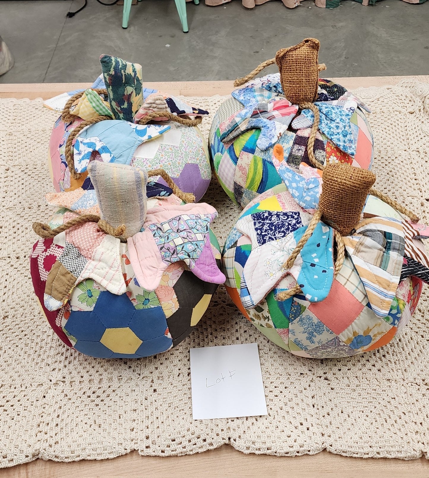Grandma's Vintage Quilt Pumpkin - Lot F