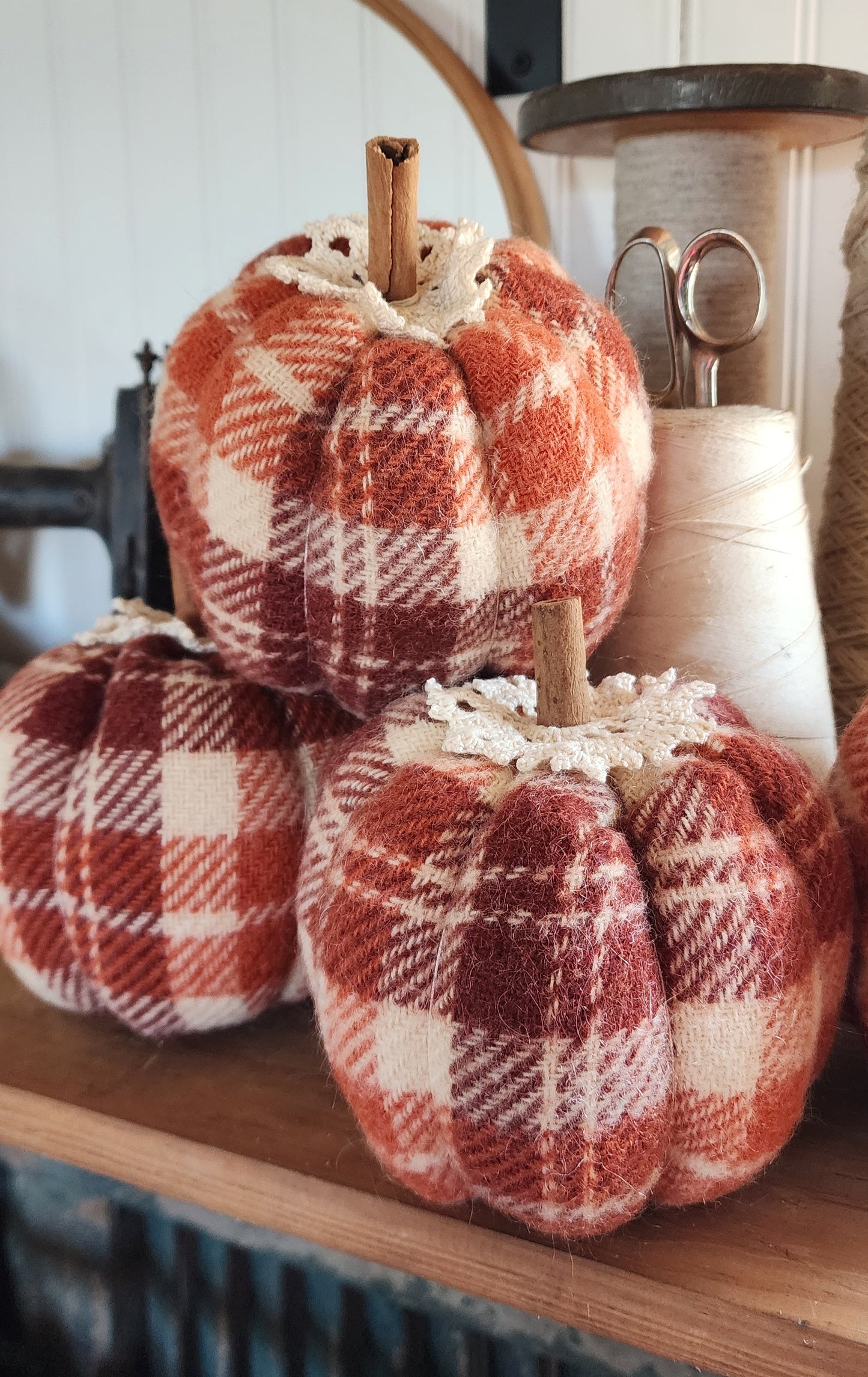 Vintage Wool Pumpkin