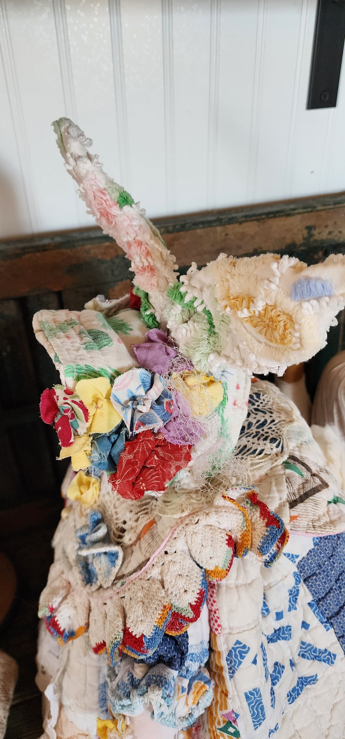 Grandma's Vintage Quilt/Linen Bunny