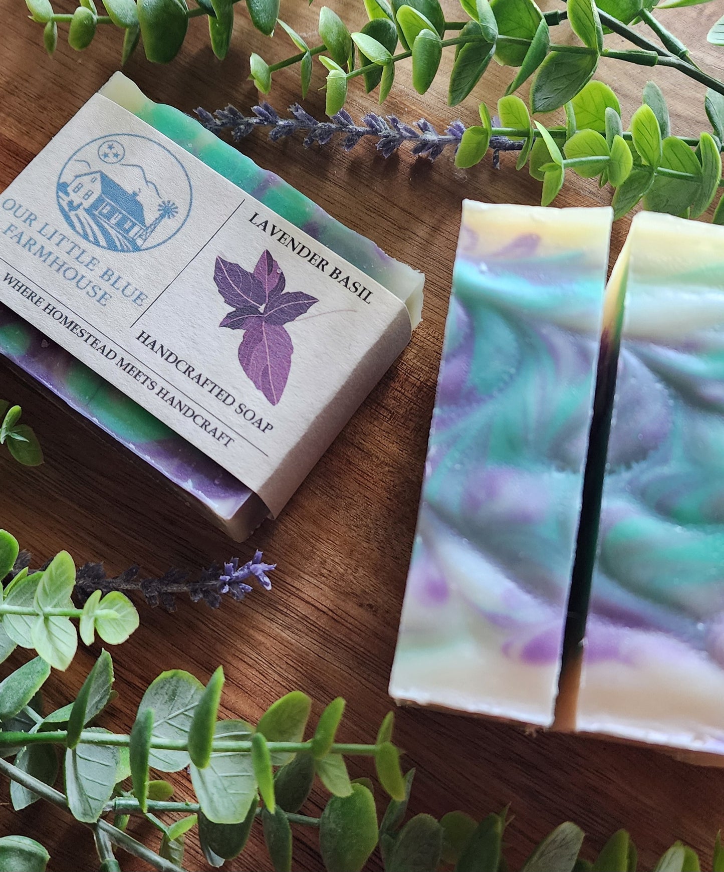 Lavender + Basil Handmade Soap
