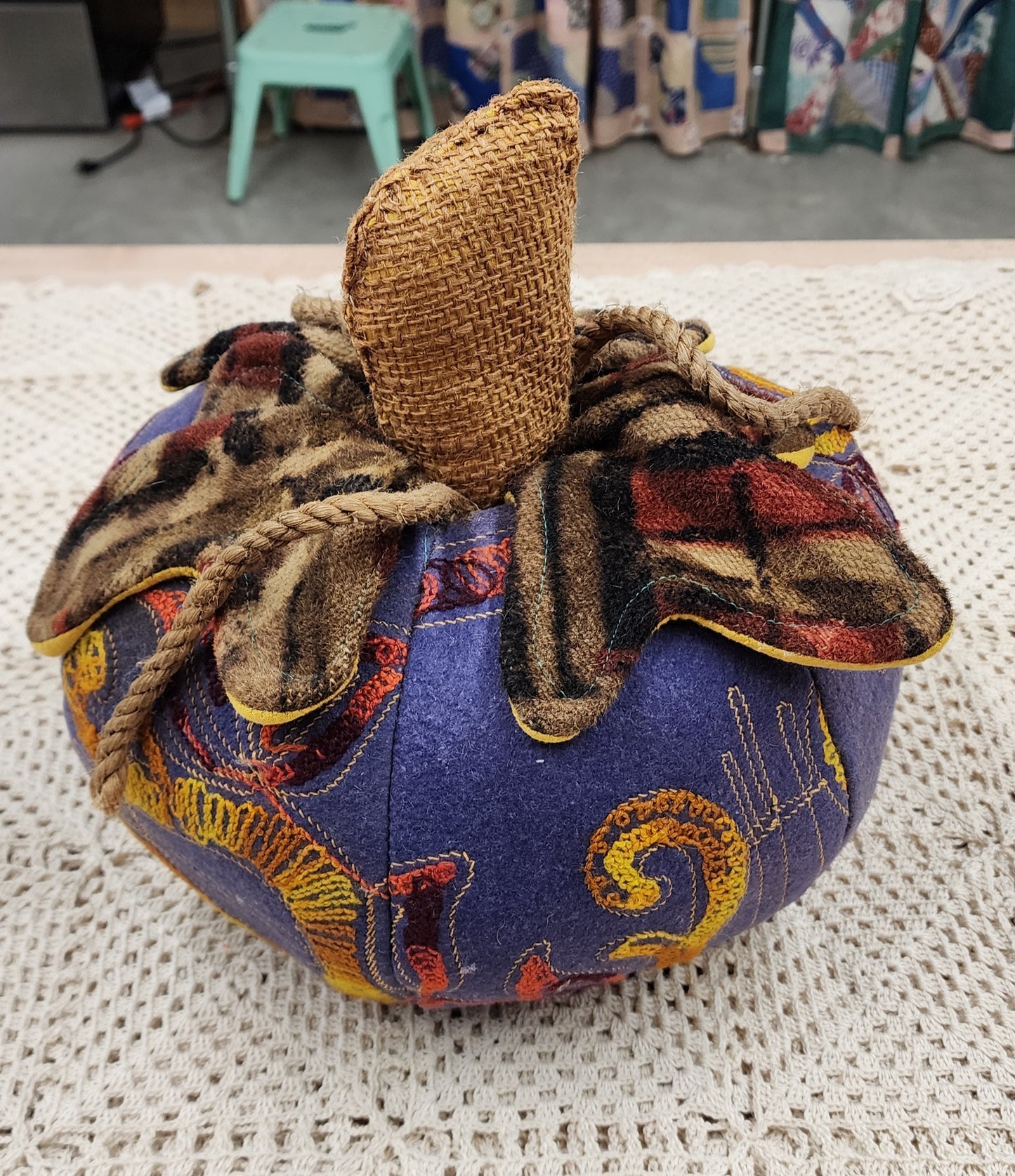 Grandma's Vintage Linen Pumpkin