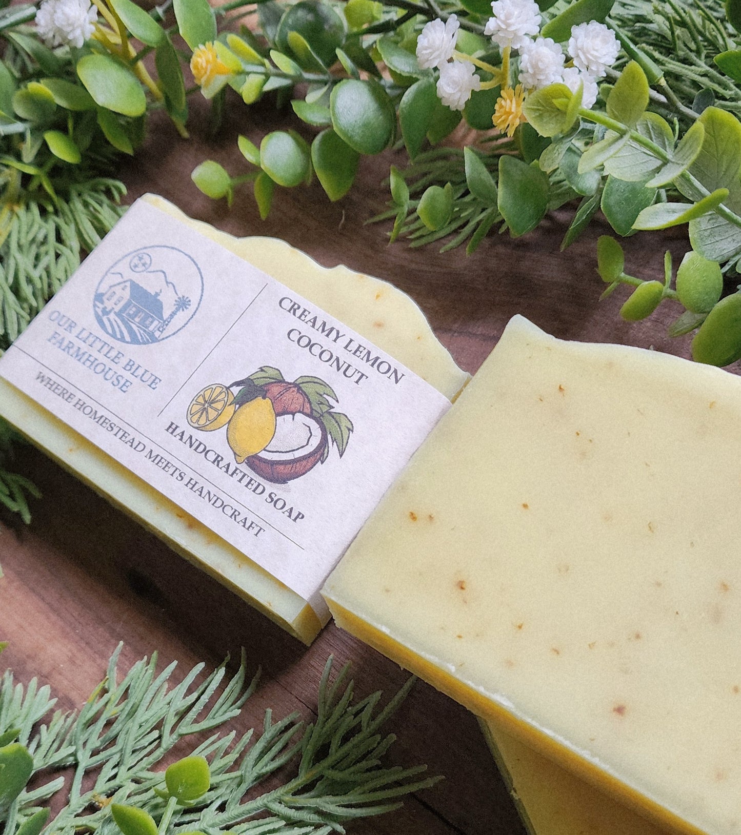 Creamy Lemon Coconut Handmade Soap