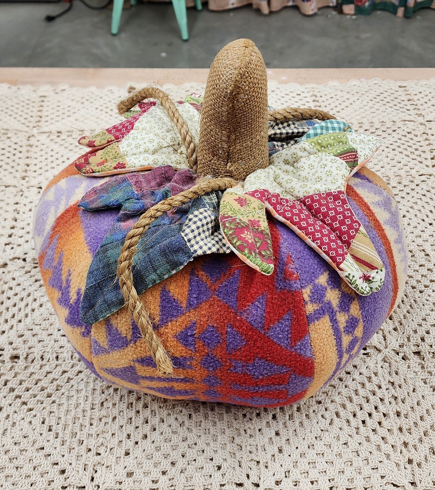 Grandma's Vintage Linen Pumpkin