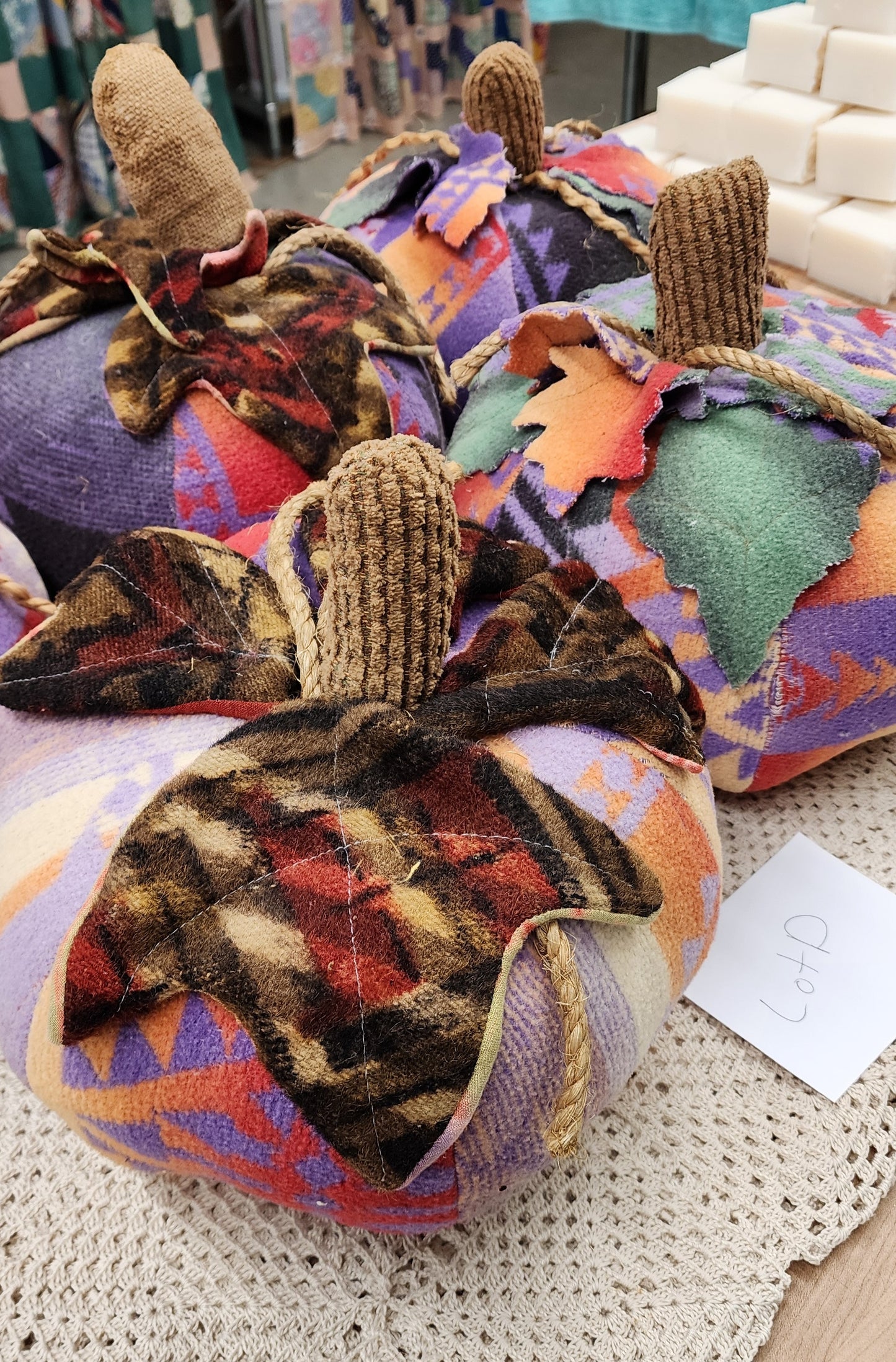 Grandma's Vintage Linen Pumpkin - Lot D