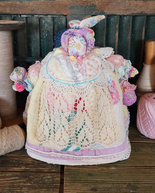 Grandma's Vintage Quilt/Linen Bunny
