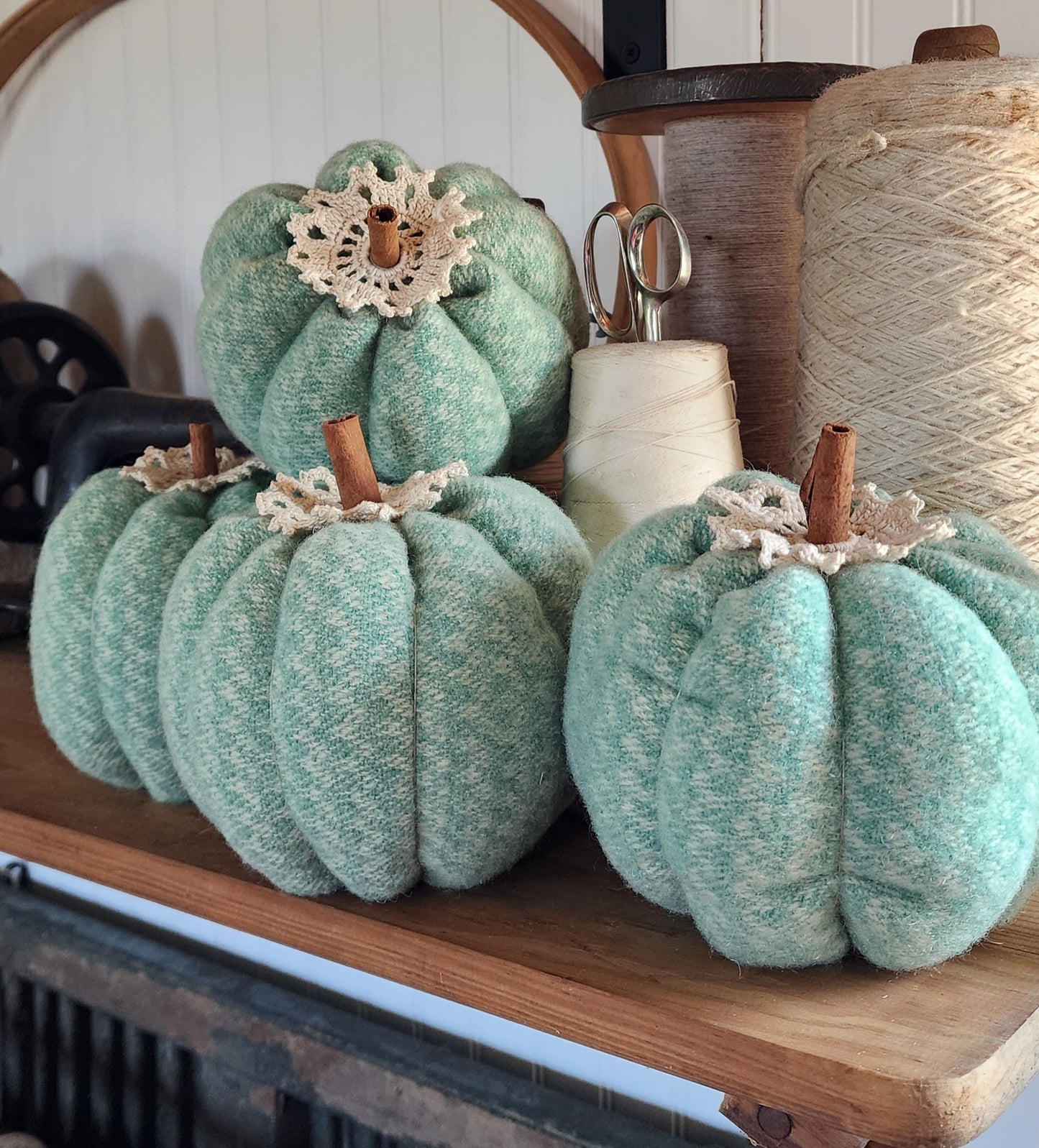 Vintage Wool Pumpkin