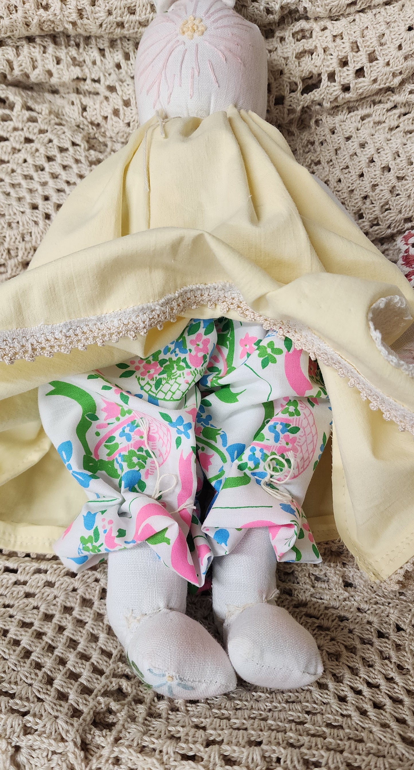 Grandma's Vintage Linen Bunny Set of Two