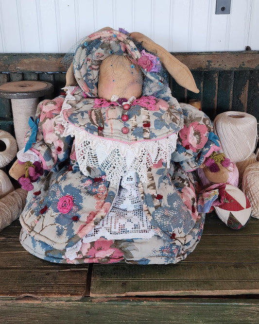 Grandma's Vintage Quilt/Linen Bunny