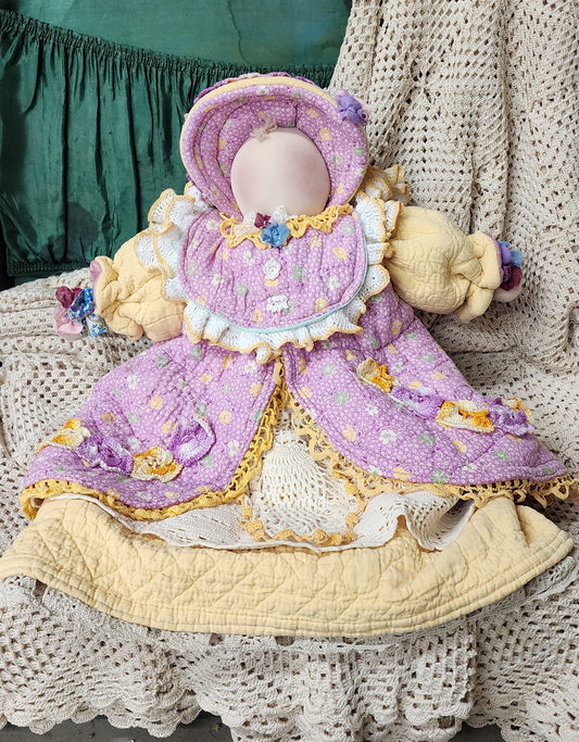 Grandma's Vintage Quilt/Linen Doll