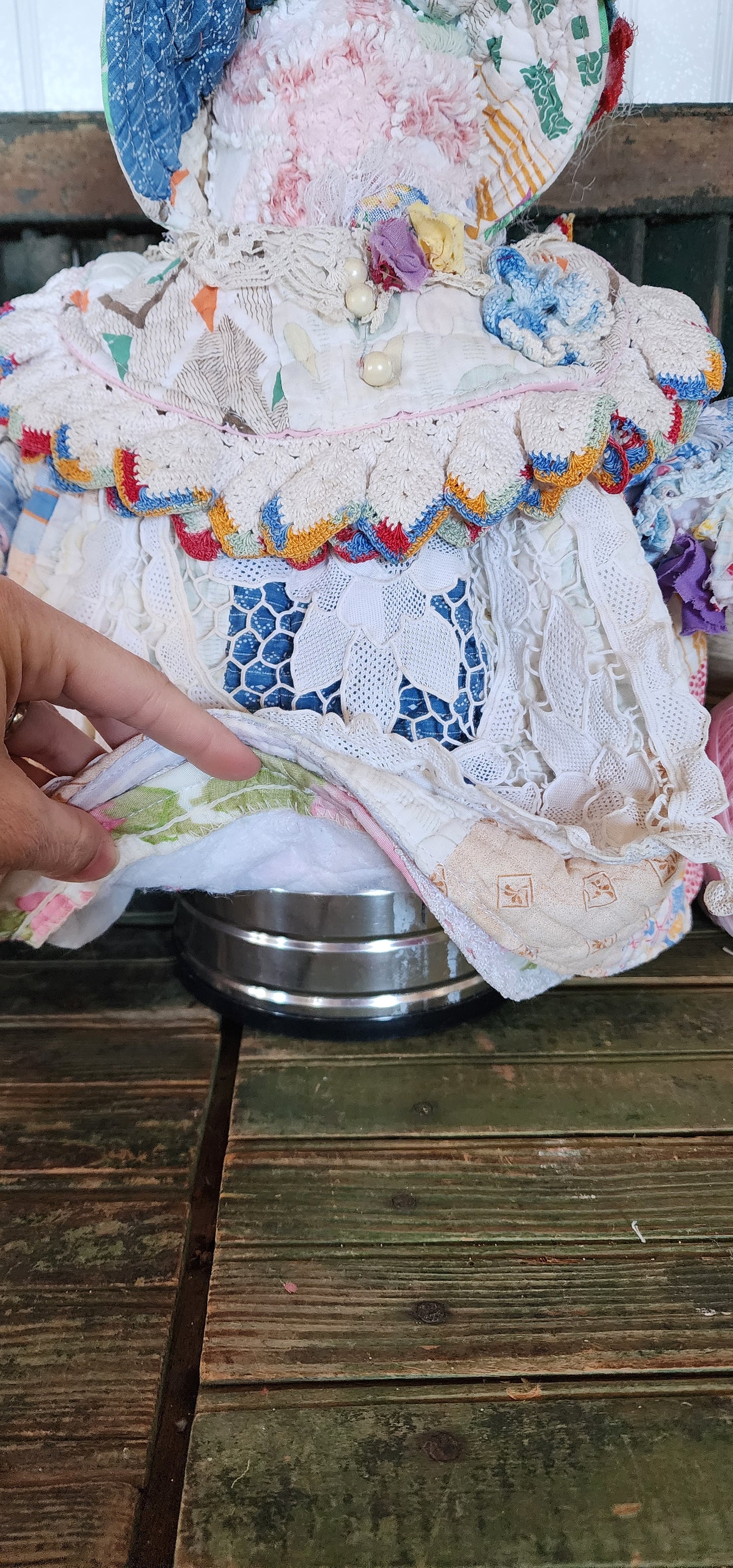 Grandma's Vintage Quilt/Linen Bunny