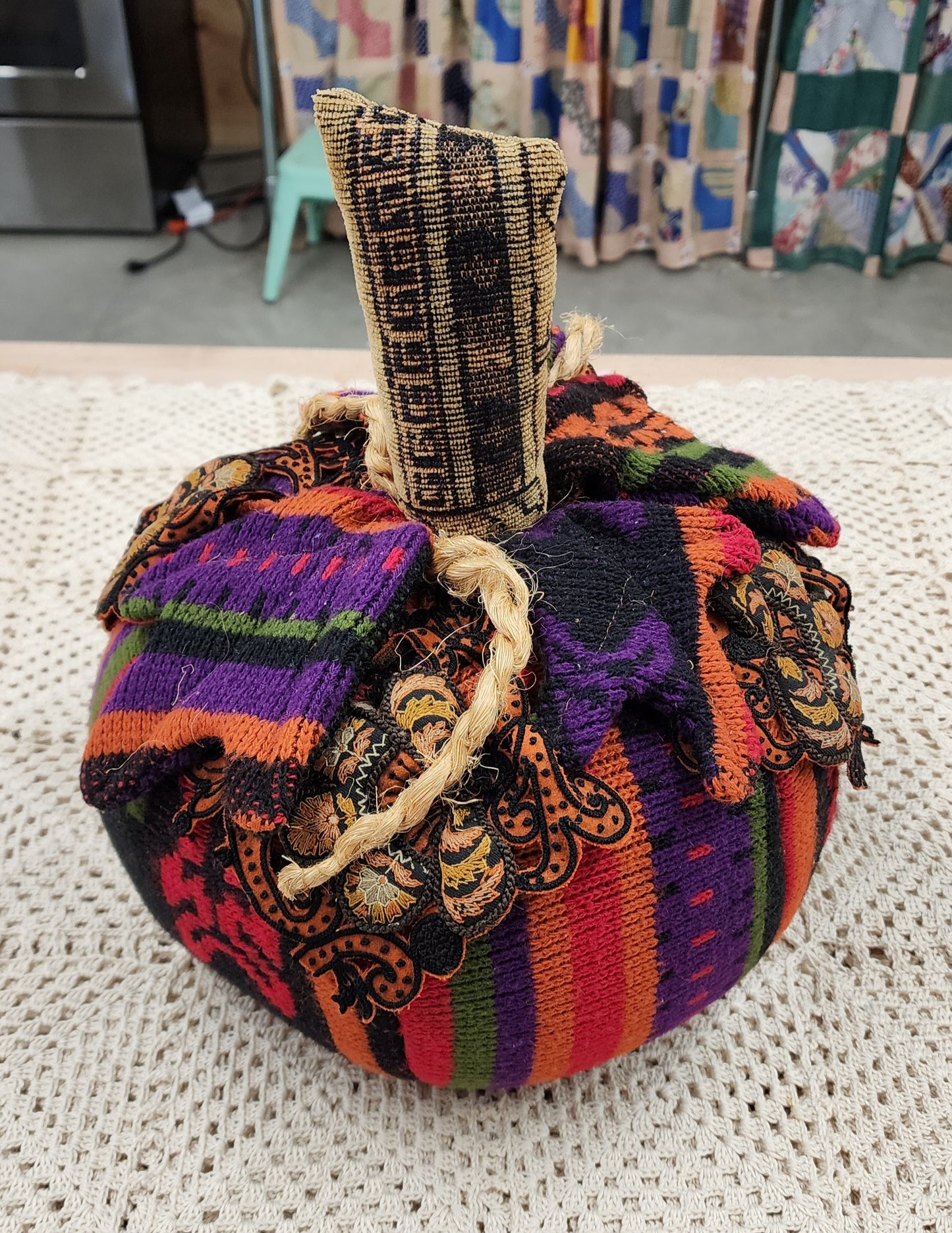 Grandma's Vintage Linen Pumpkin
