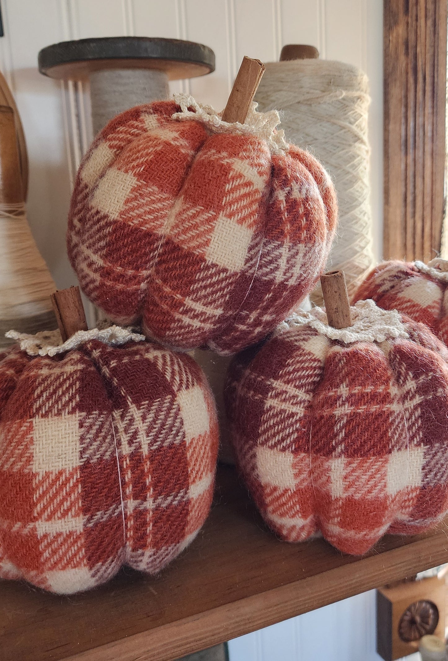 Vintage Wool Pumpkin