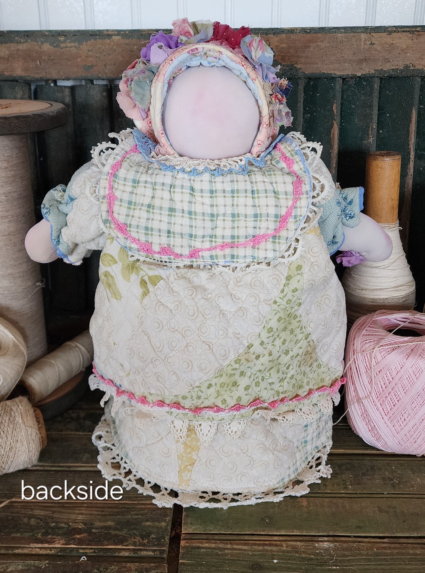 Grandma's Vintage Quilt/Linen Doll