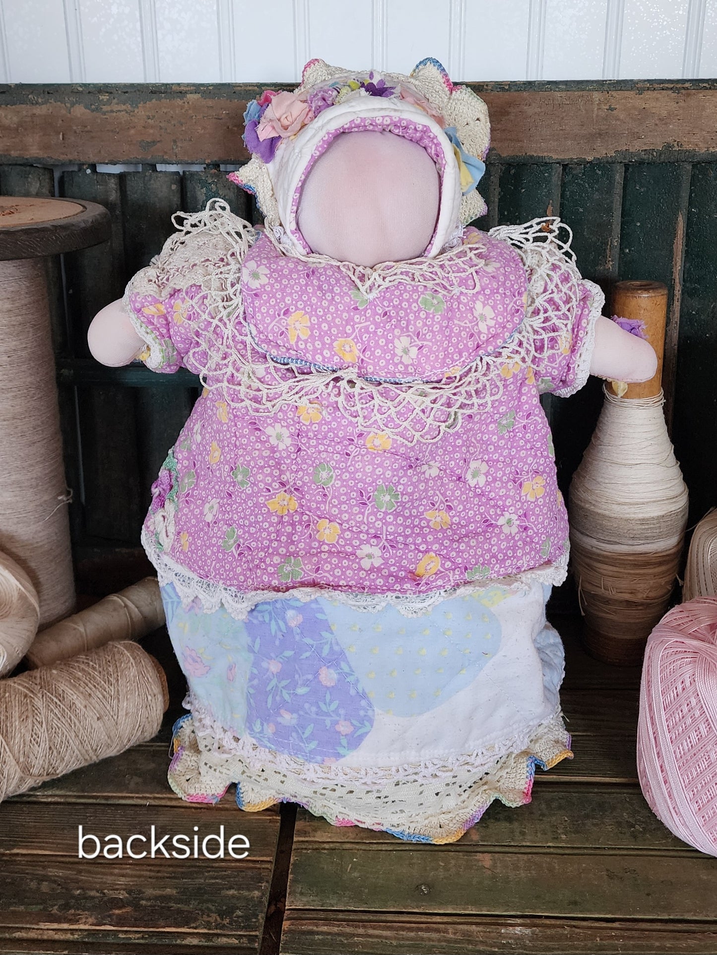 Grandma's Vintage Quilt/Linen Doll