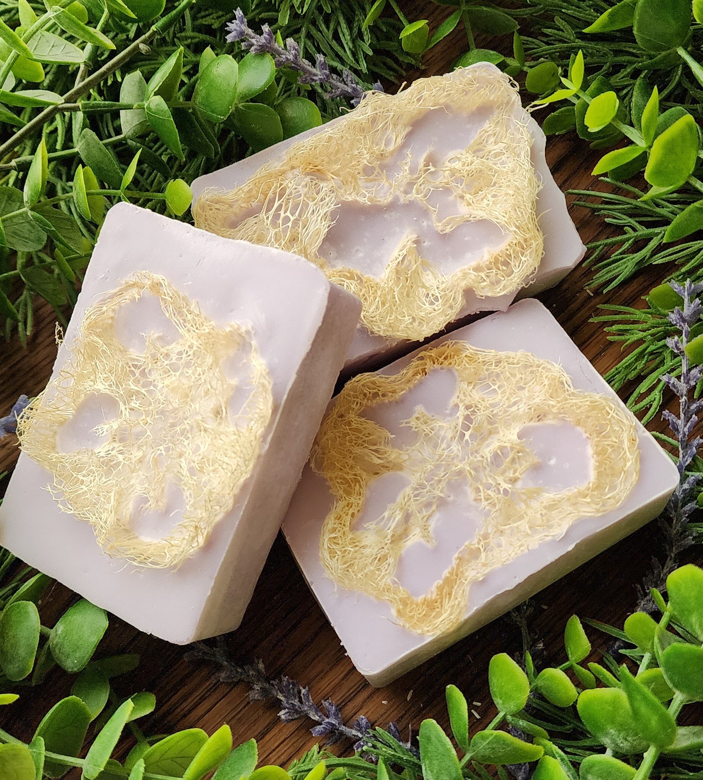 Lavender Loofah Handmade Soap