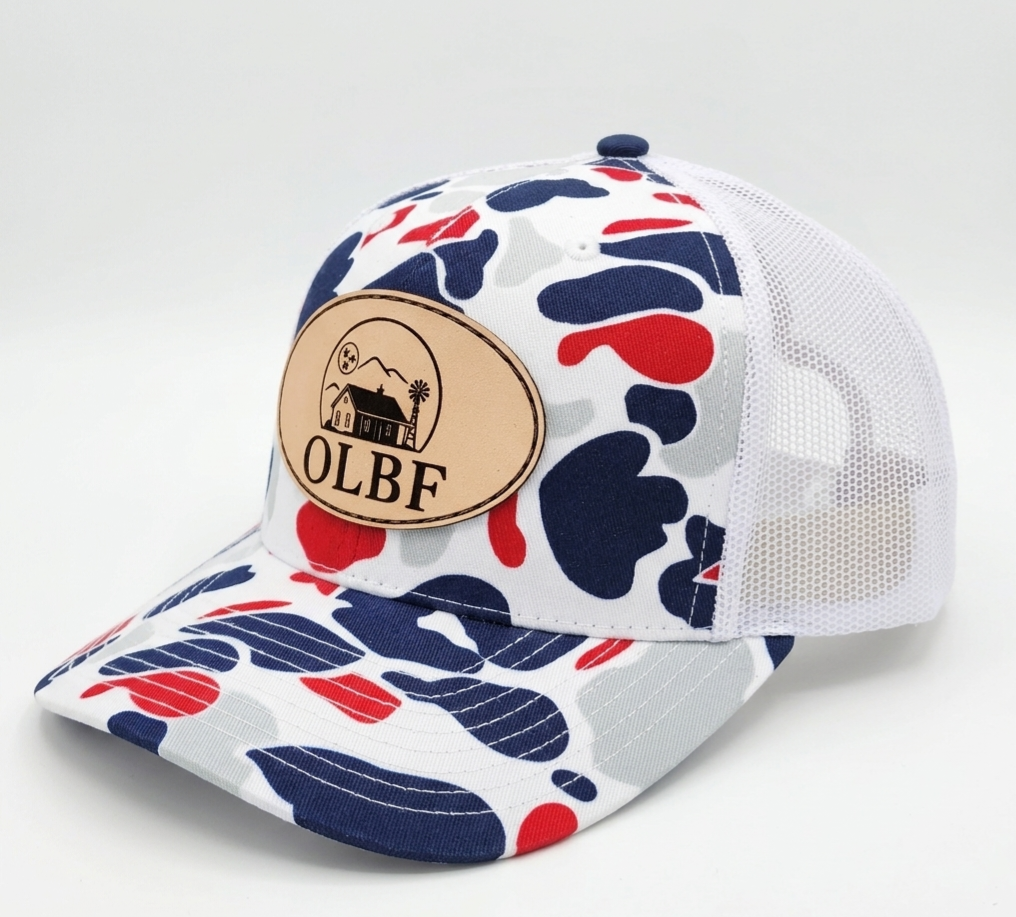 Richardson Leather Patch Trucker Hat - OLBF Logo