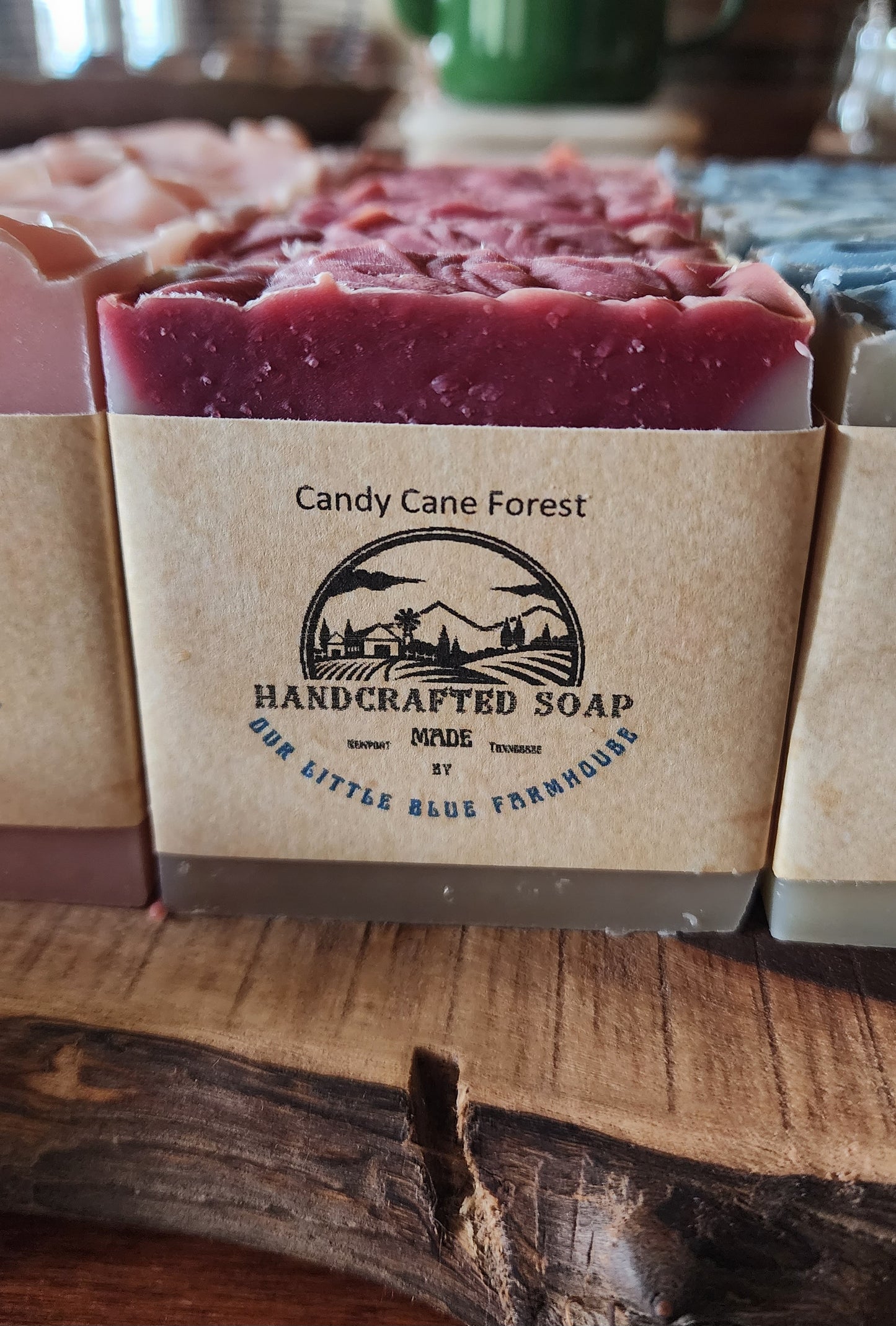 Candy Cane Forest Handmade Soap