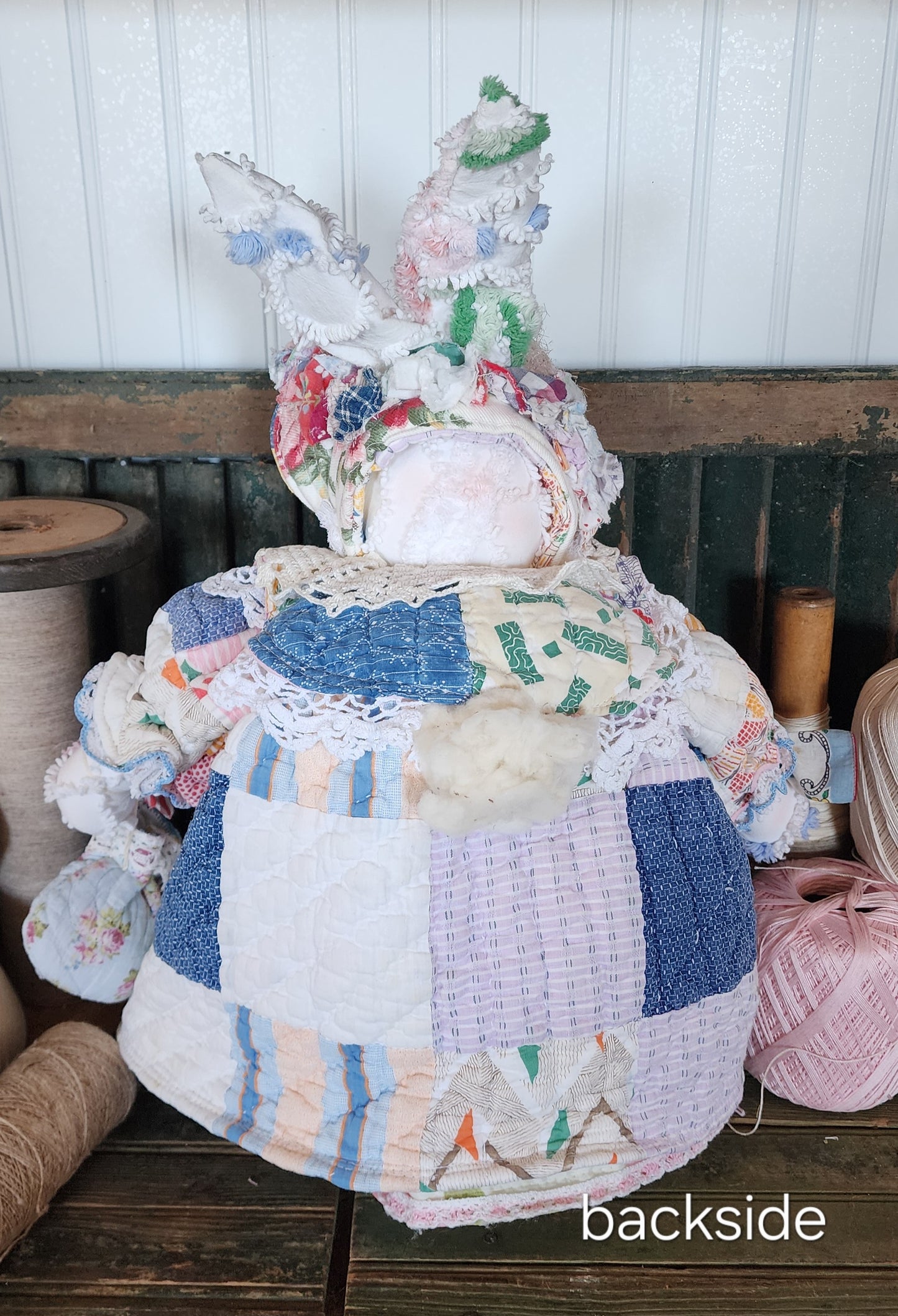 Grandma's Vintage Quilt/Linen Bunny