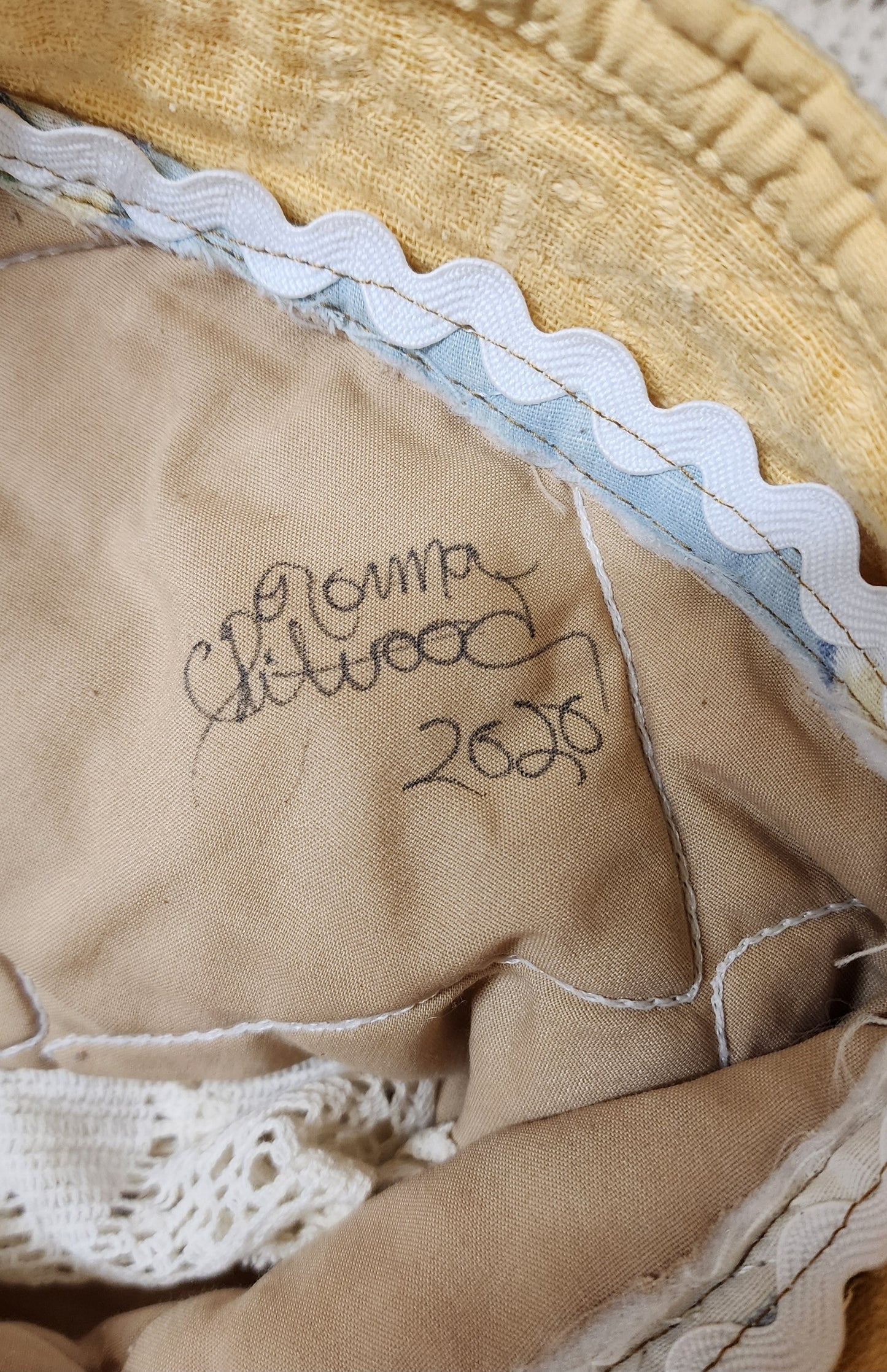 Grandma's Vintage Quilt/Linen Doll