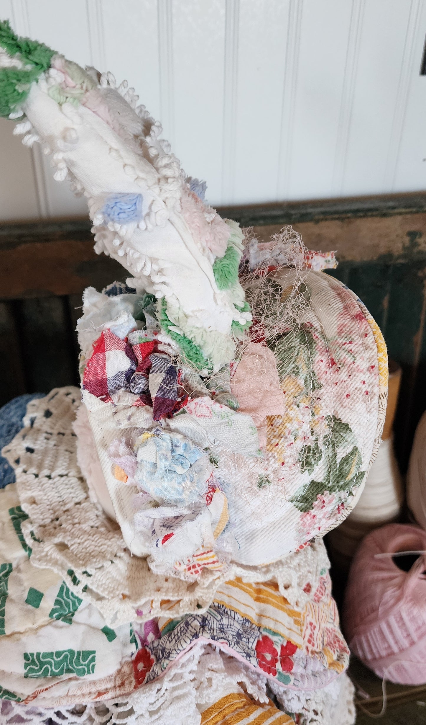 Grandma's Vintage Quilt/Linen Bunny