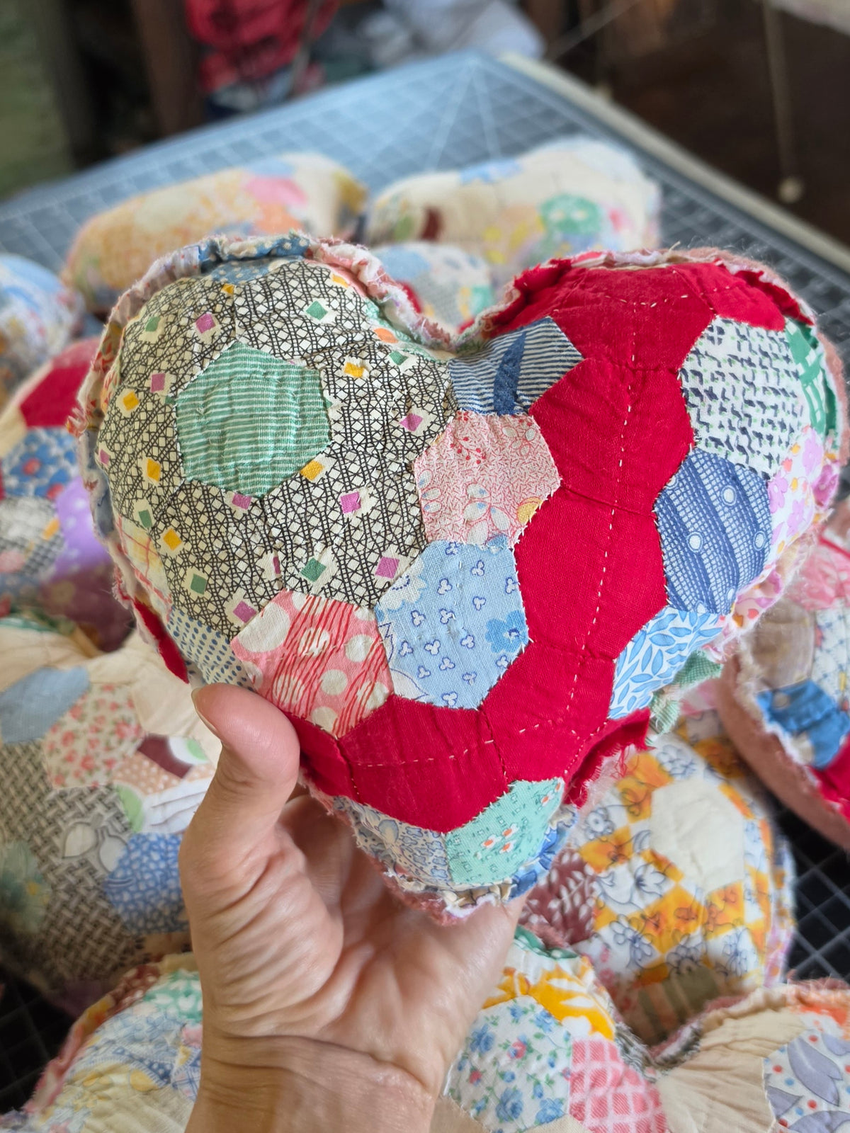 Naomi's Vintage Quilt Heart