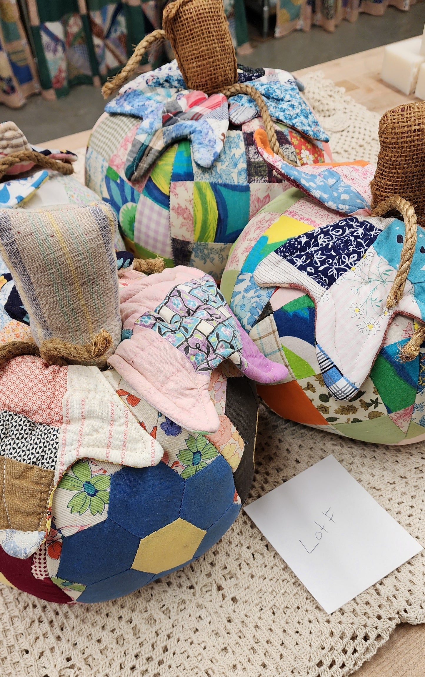 Grandma's Vintage Quilt Pumpkin - Lot F