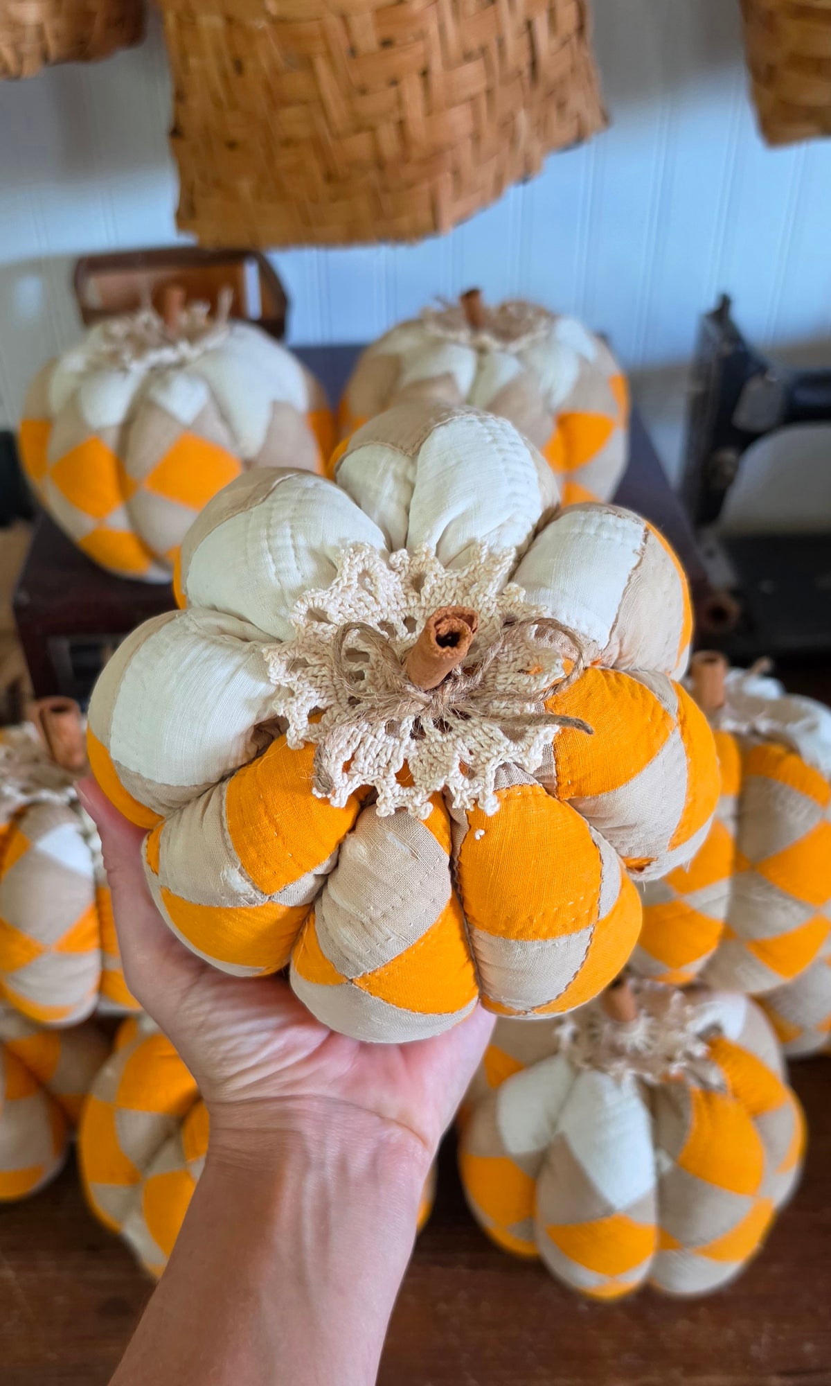Vintage Quilt Pumpkin