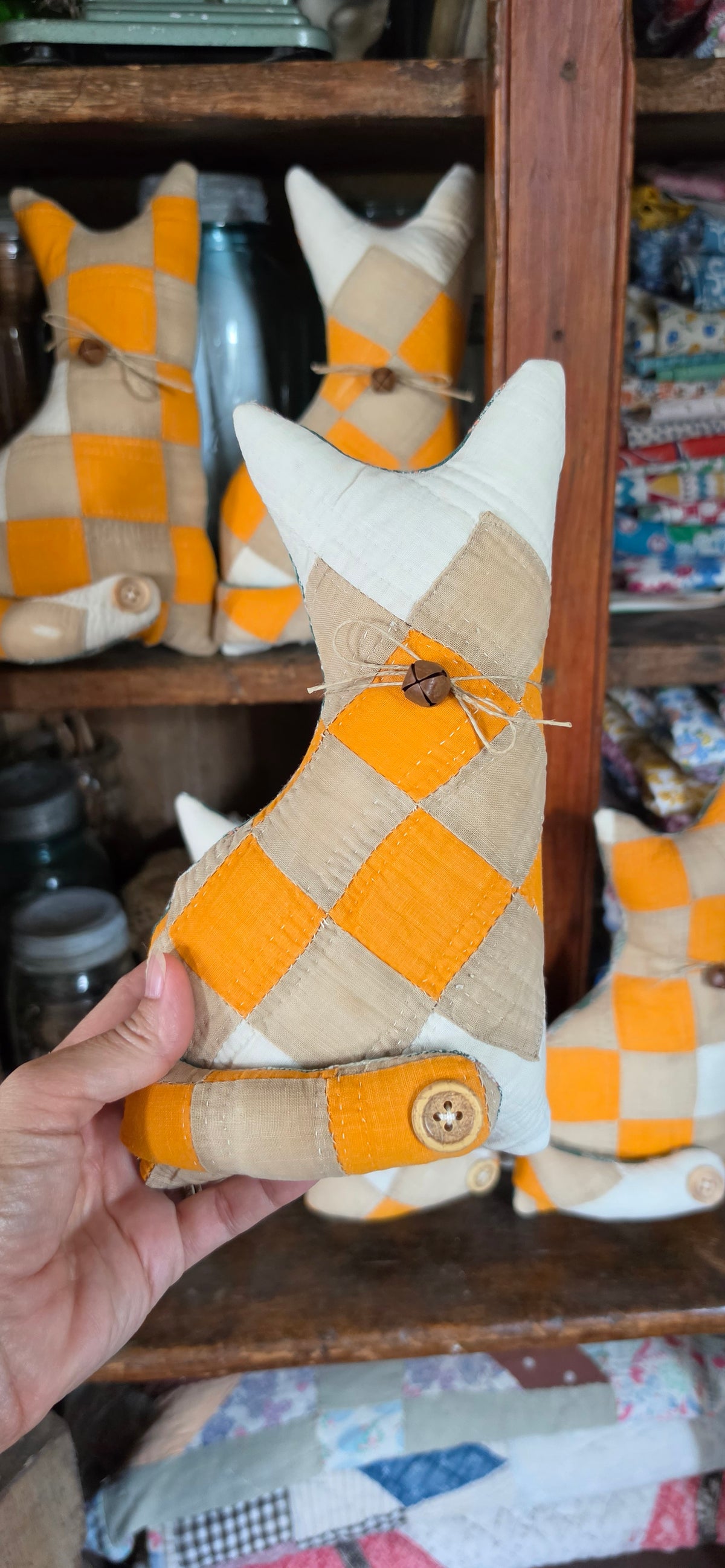 Vintage Quilt Country Cat