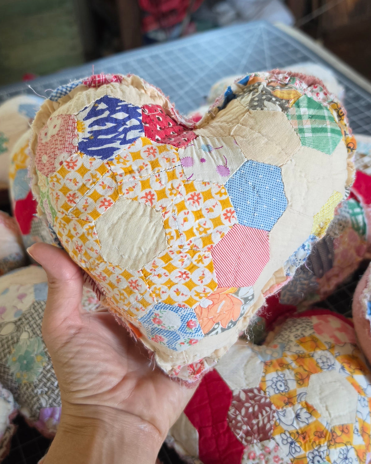 Naomi's Vintage Quilt Heart