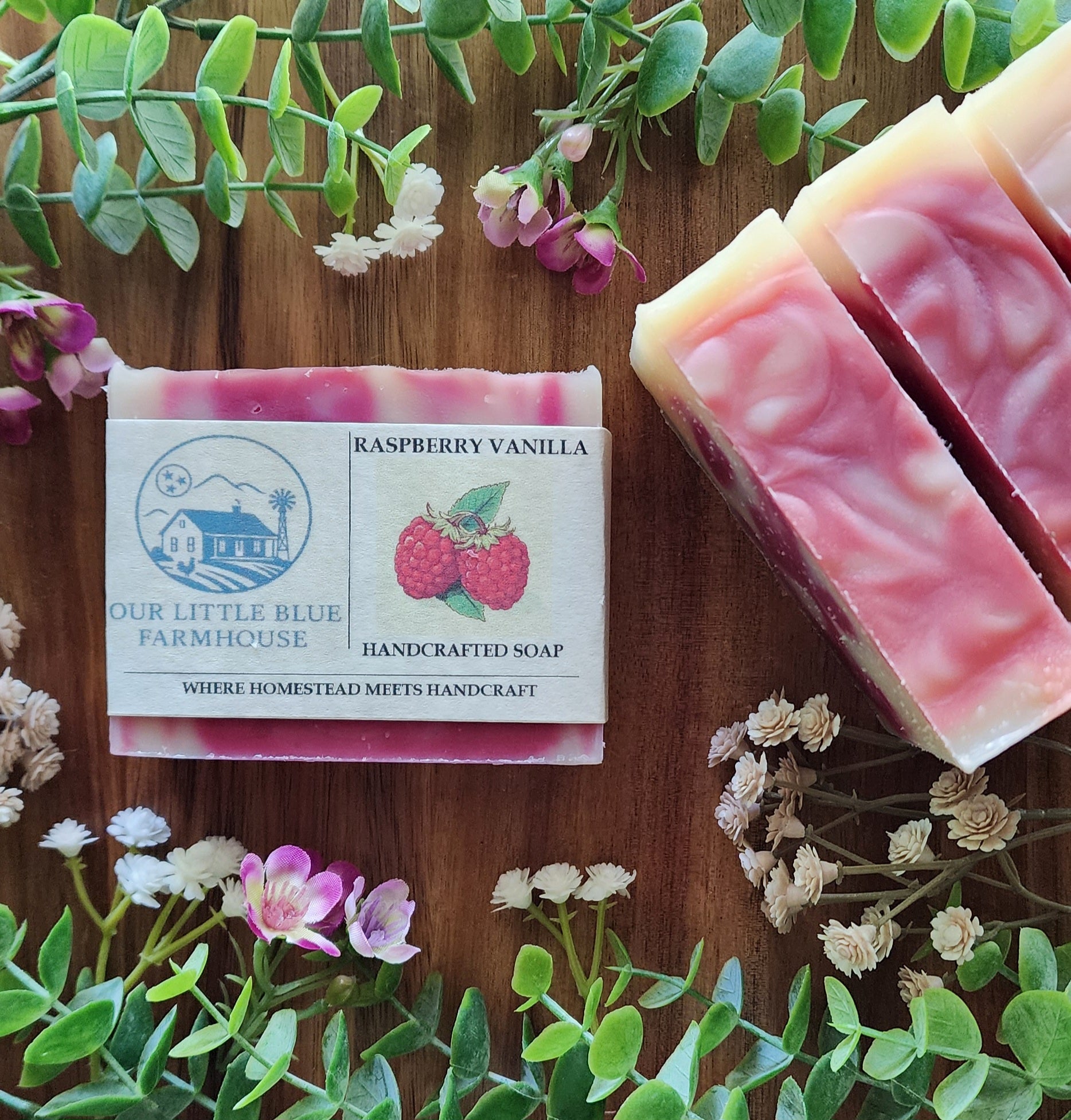 Raspberry Vanilla Handmade Soap – Our Little Blue Farmhouse, LLC