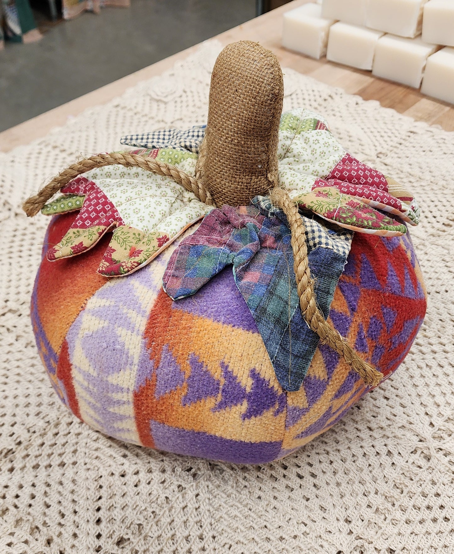 Grandma's Vintage Linen Pumpkin