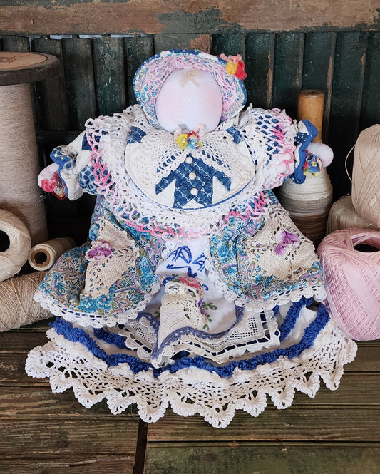Grandma's Vintage Quilt/Linen Doll