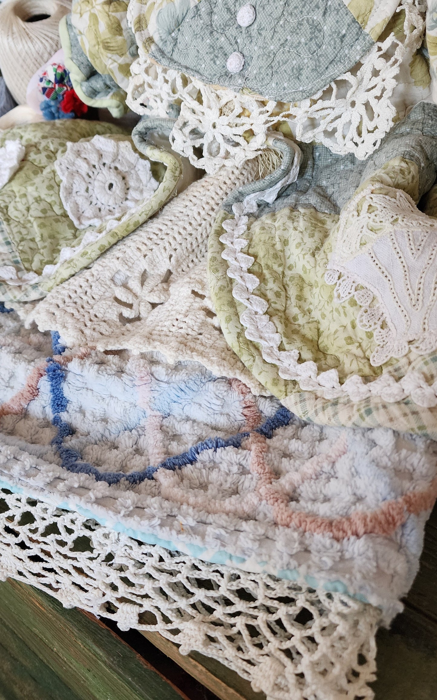 Grandma's Vintage Quilt/Linen Doll