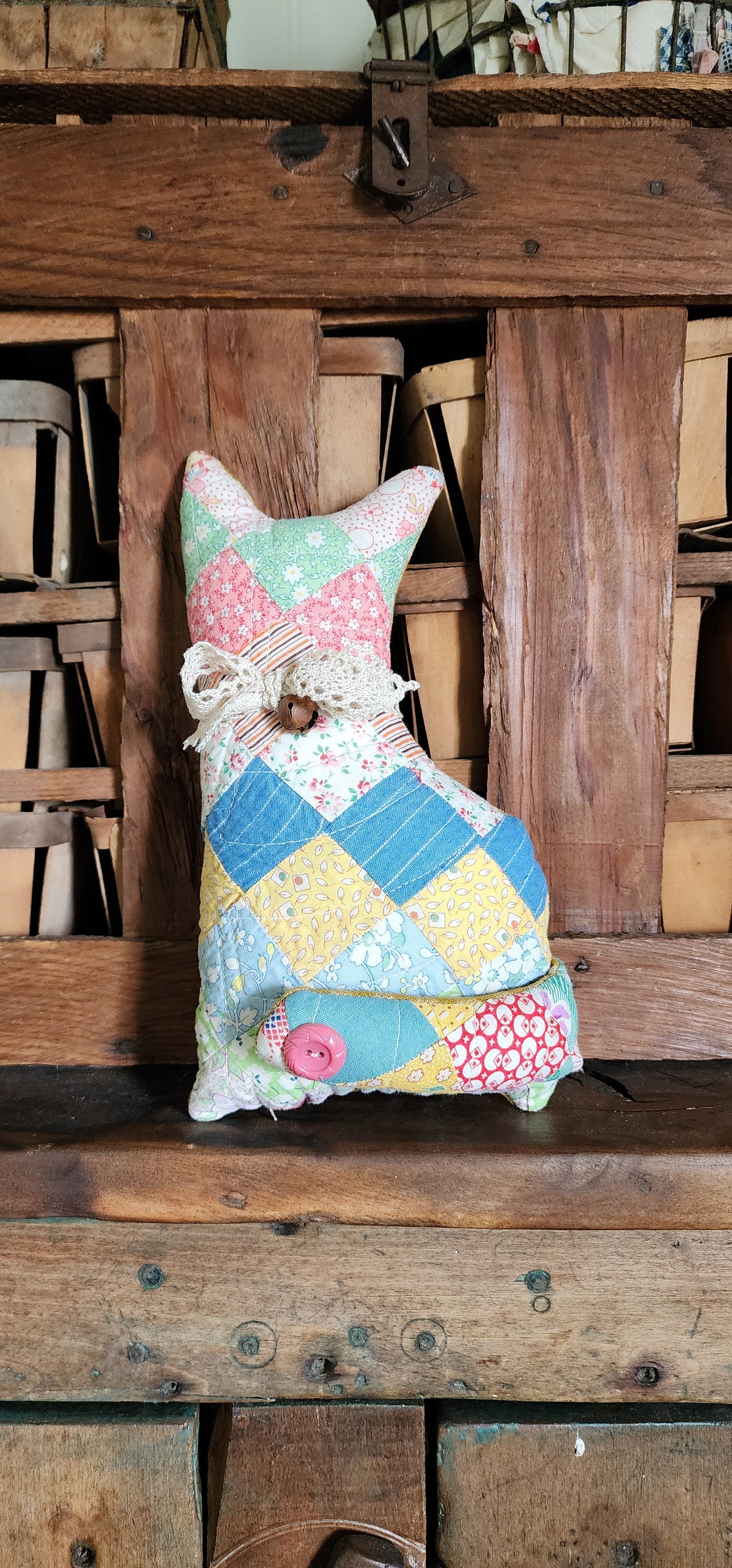 Vintage Quilt Country Cat