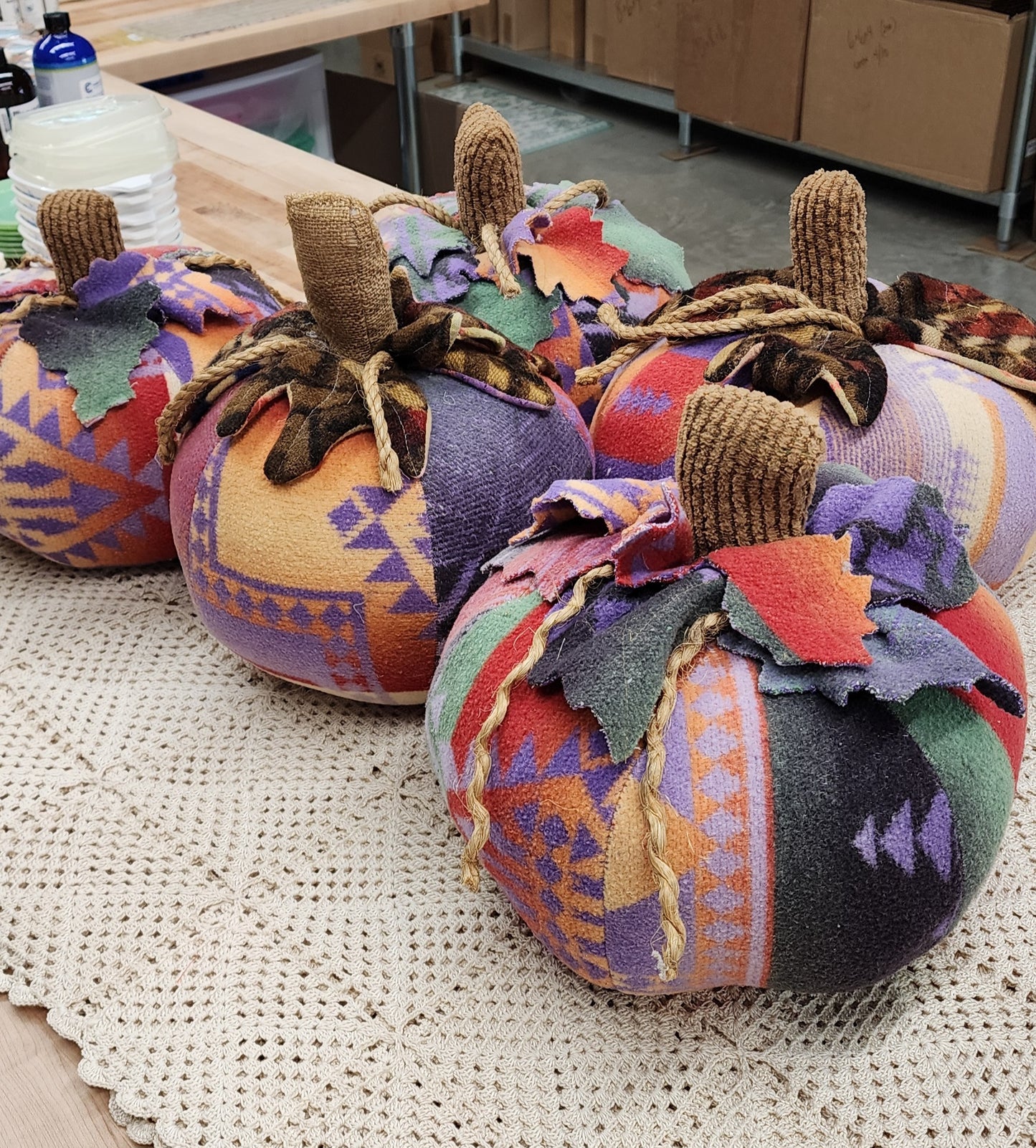 Grandma's Vintage Linen Pumpkin - Lot D