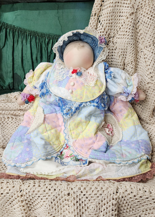 Grandma's Vintage Quilt/Linen Doll