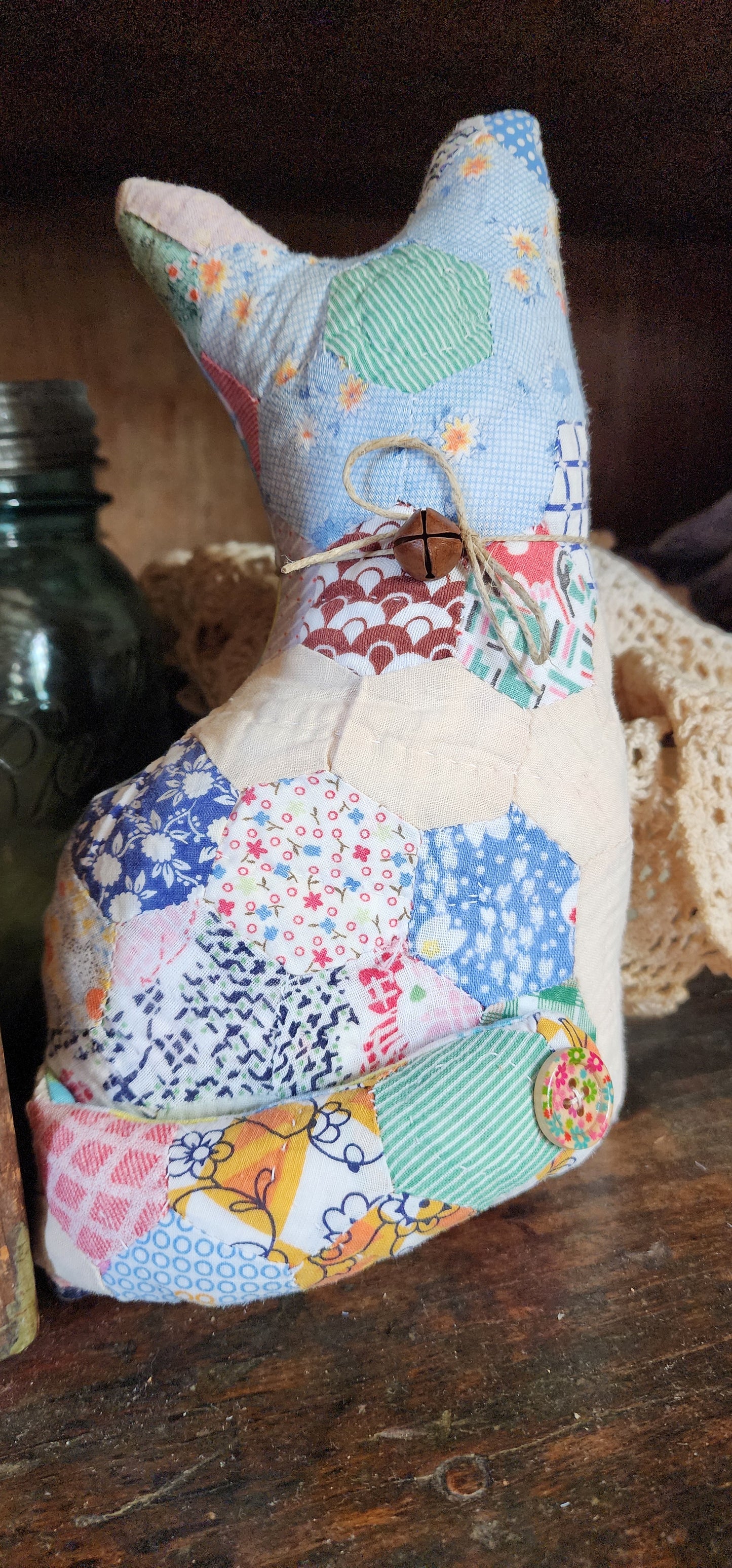 Vintage Quilt Country Cat