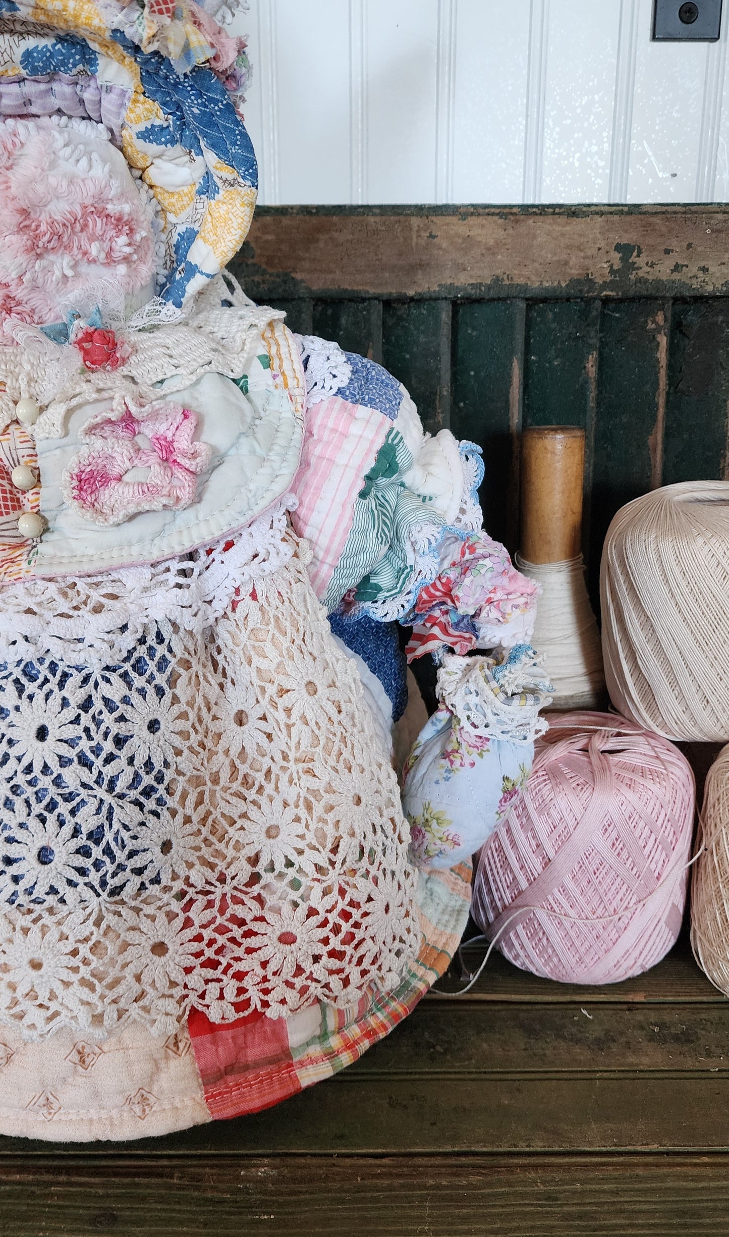 Grandma's Vintage Quilt/Linen Bunny