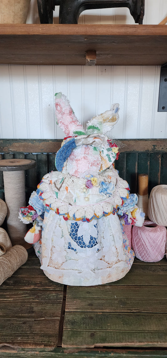 Grandma's Vintage Quilt/Linen Bunny