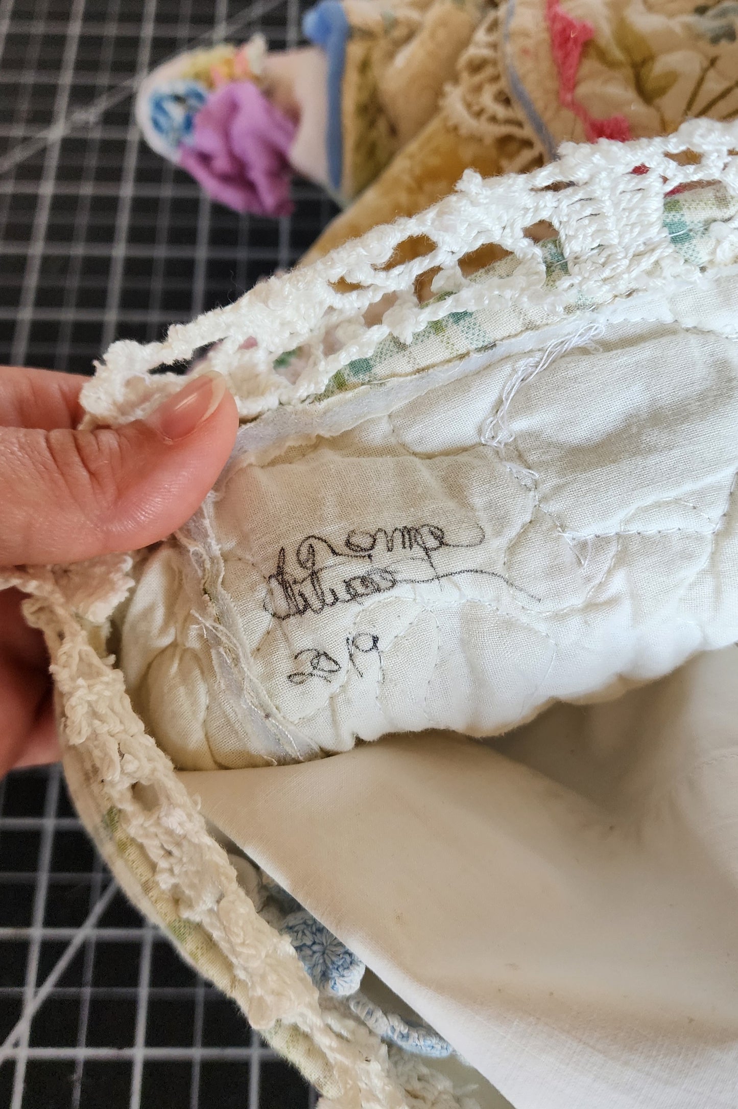 Grandma's Vintage Quilt/Linen Doll