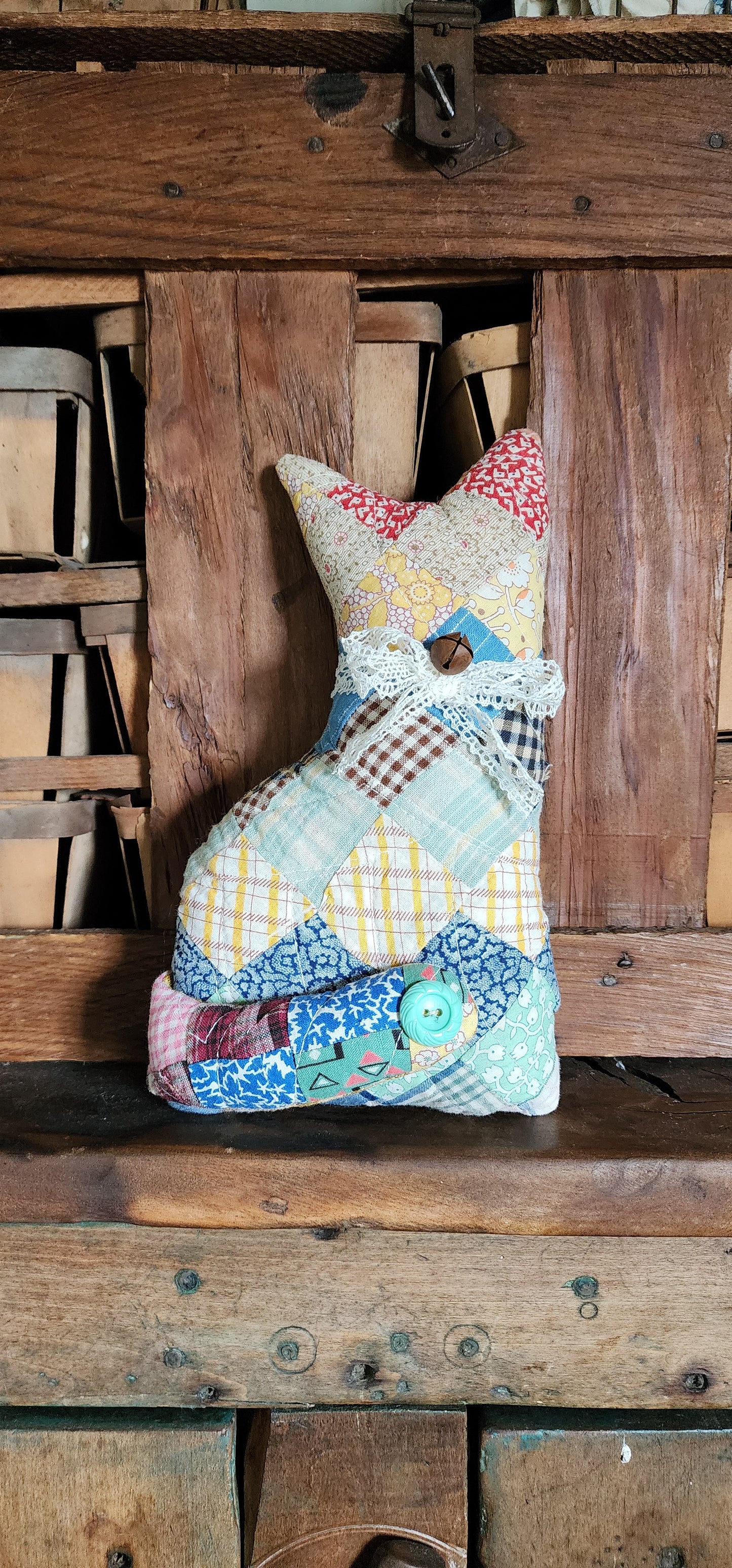 Vintage Quilt Country Cat
