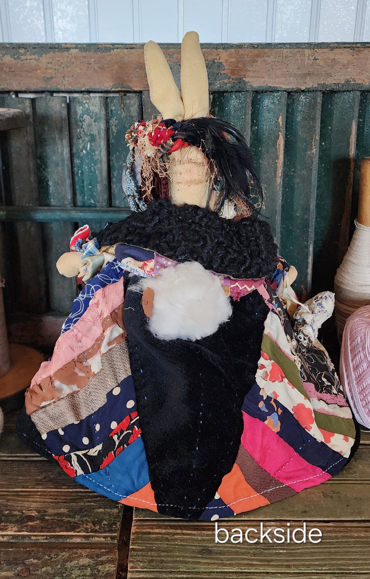 Grandma's Vintage Quilt/Linen Bunny